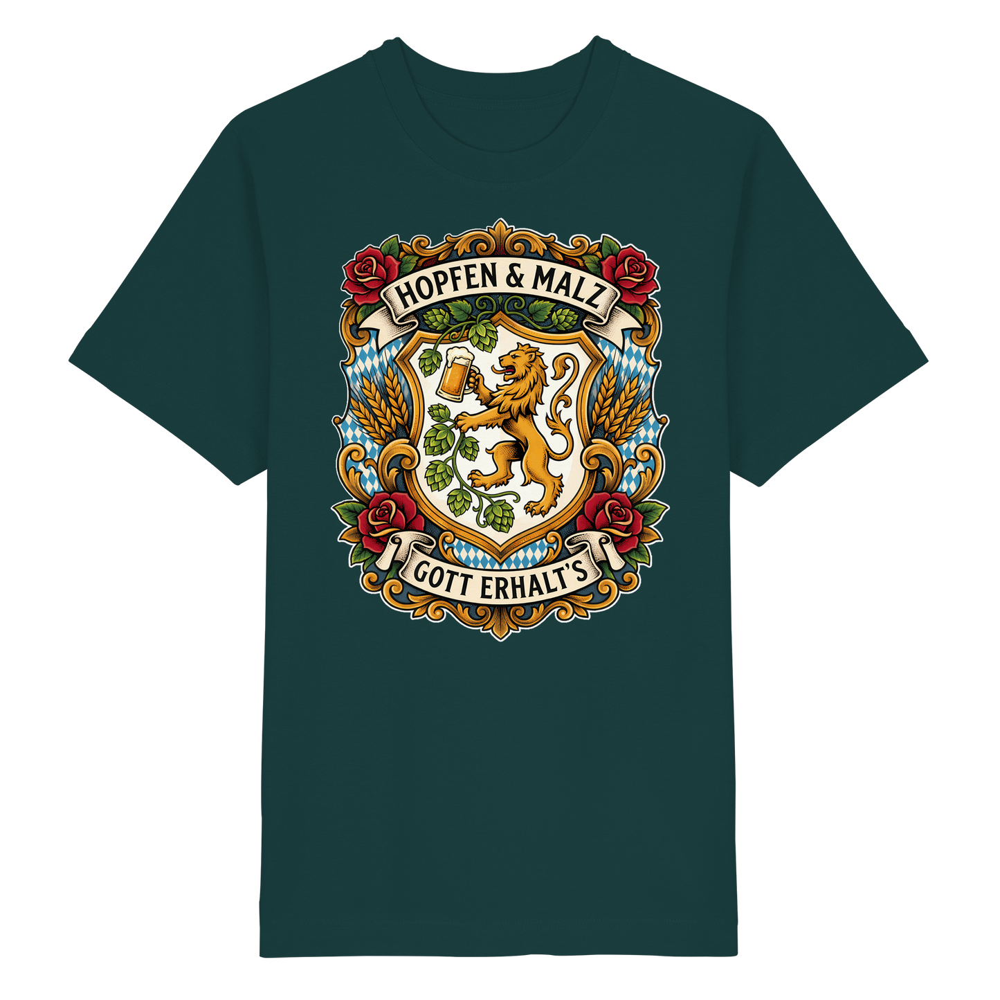 HOPFEN & MALZ - GOTT ERHALT`S - Heavy Oversized Organic Shirt - BayrischerHumor
