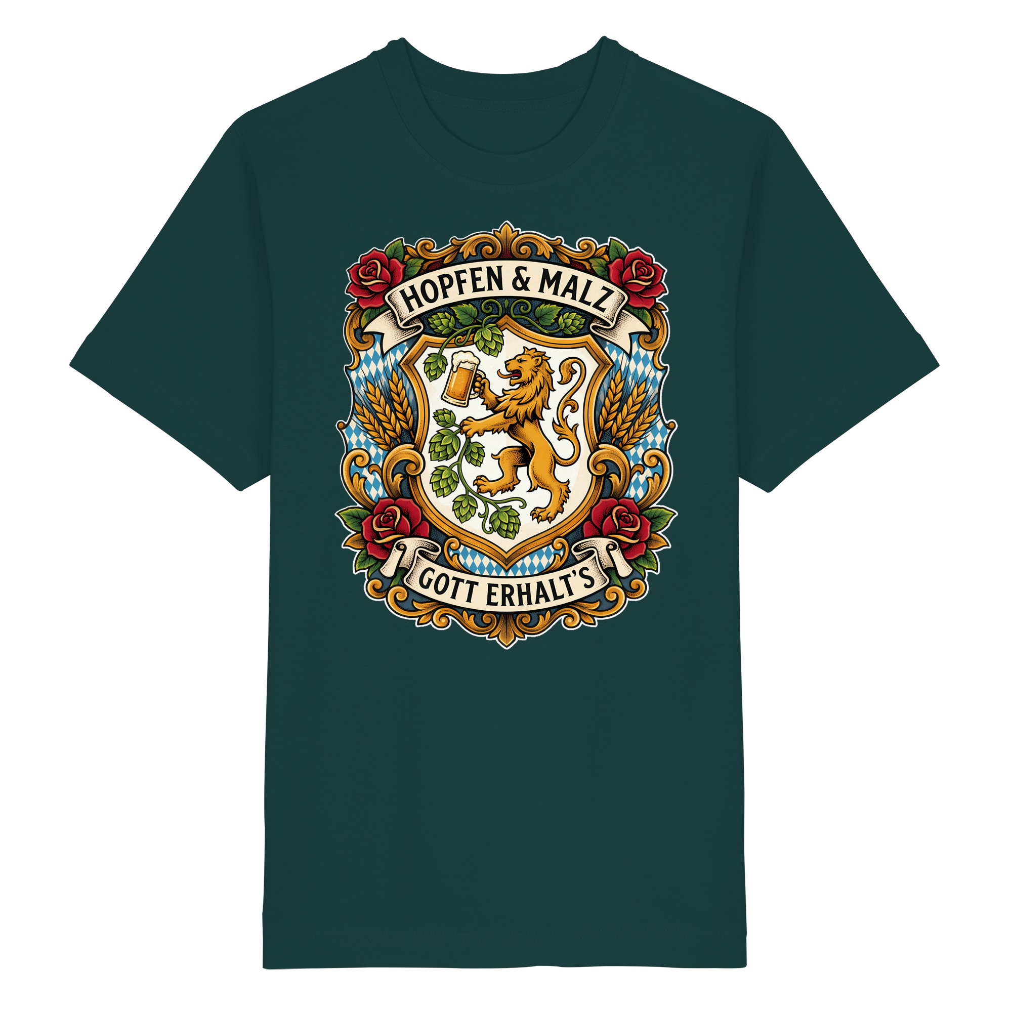 HOPFEN & MALZ - GOTT ERHALT`S - Heavy Oversized Organic Shirt - BayrischerHumor