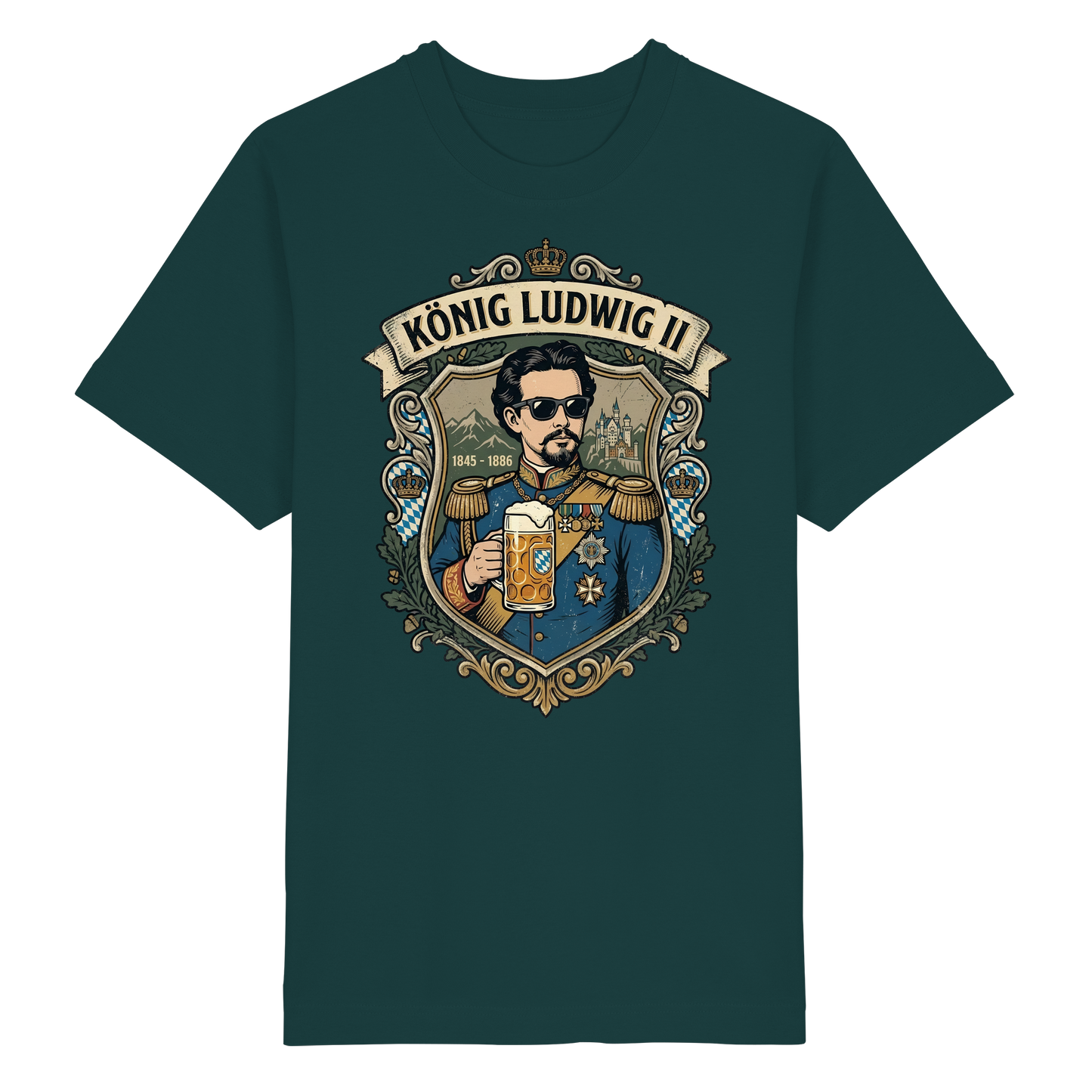 KÖNIG LUDWIG II - Heavy Oversized Organic Shirt - BayrischerHumor