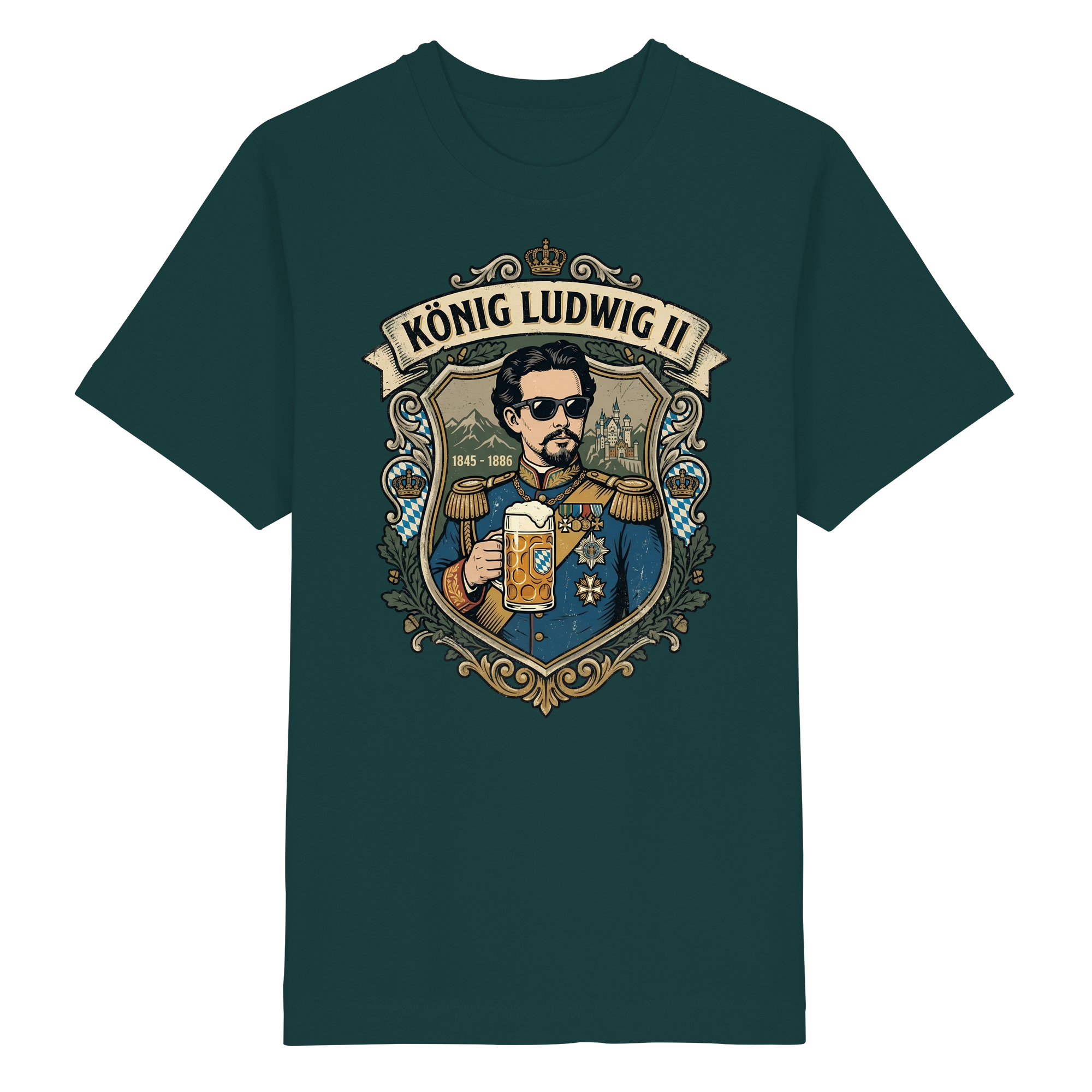 KÖNIG LUDWIG II - Heavy Oversized Organic Shirt - BayrischerHumor