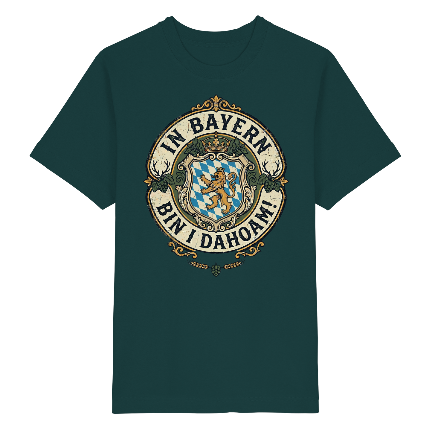 IN BAYERN BIN I DAHOAM! - Heavy Oversized Organic Shirt - BayrischerHumor