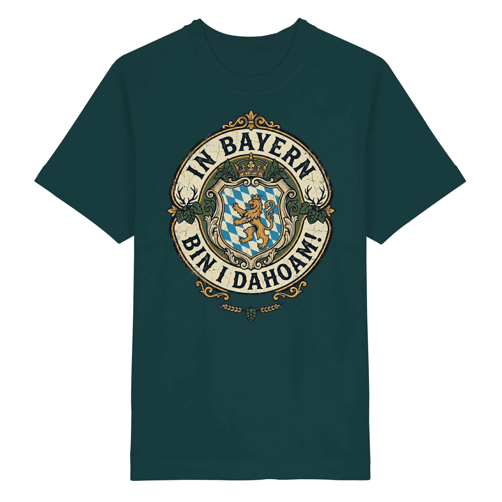 IN BAYERN BIN I DAHOAM! - Heavy Oversized Organic Shirt - BayrischerHumor