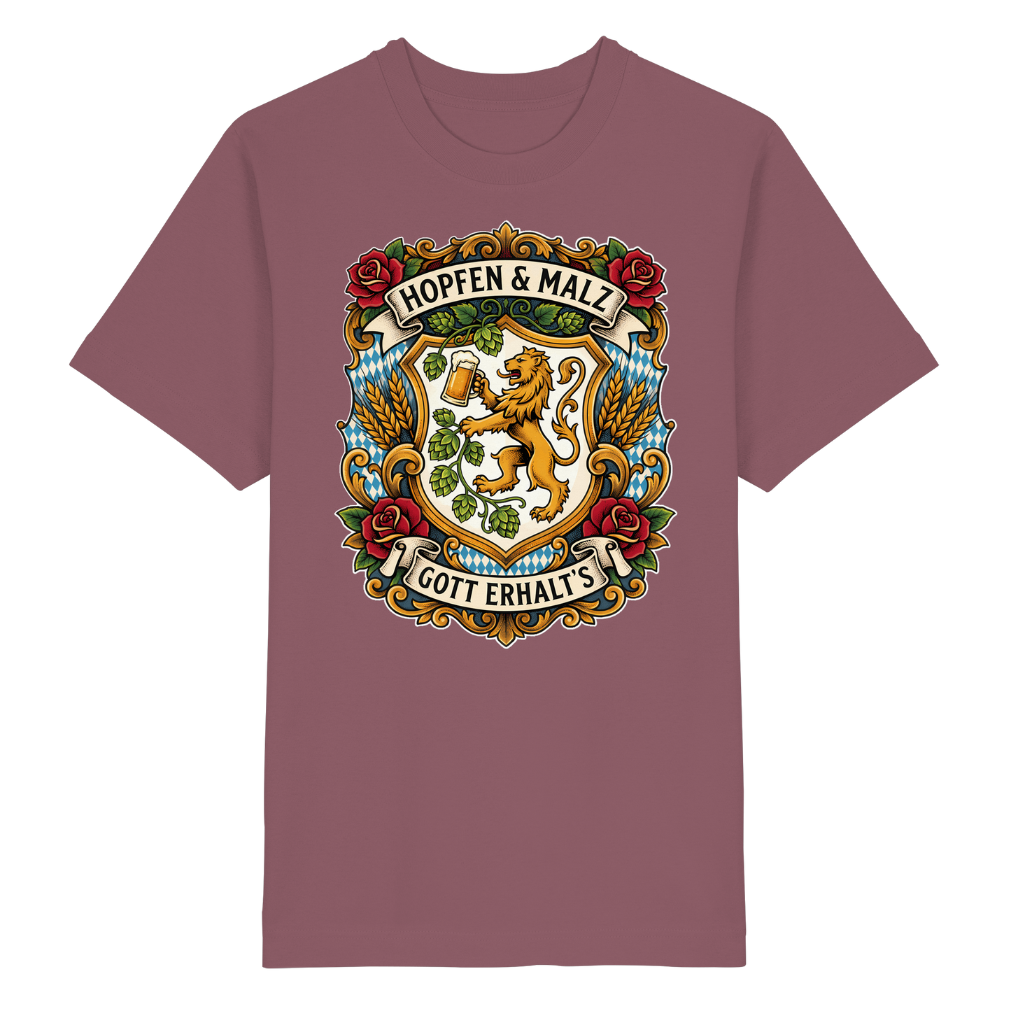 HOPFEN & MALZ - GOTT ERHALT`S - Heavy Oversized Organic Shirt - BayrischerHumor