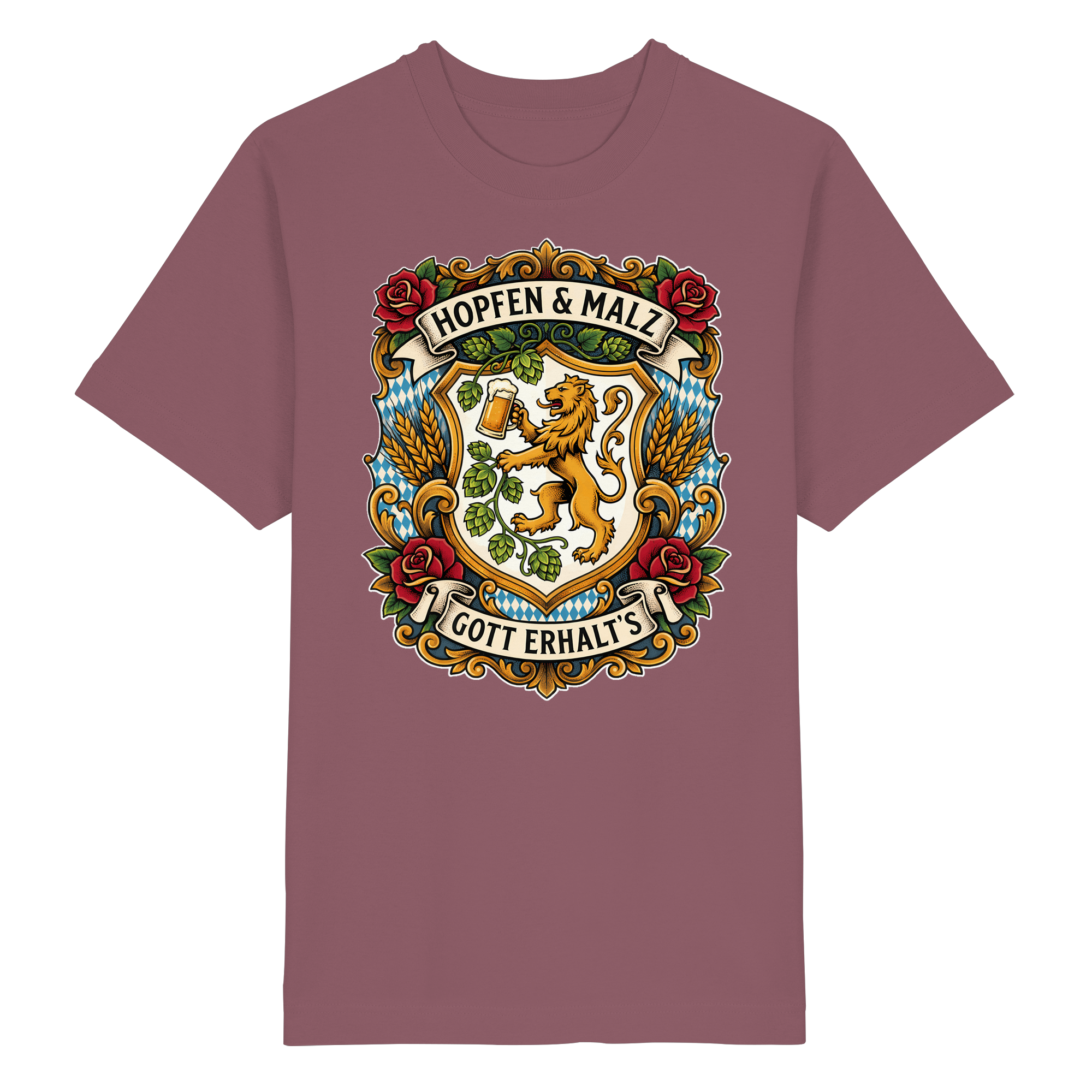 HOPFEN & MALZ - GOTT ERHALT`S - Heavy Oversized Organic Shirt - BayrischerHumor