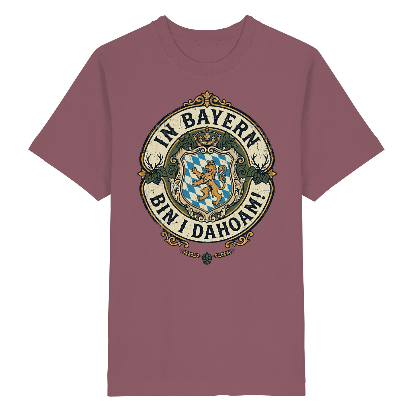 IN BAYERN BIN I DAHOAM! - Heavy Oversized Organic Shirt - BayrischerHumor