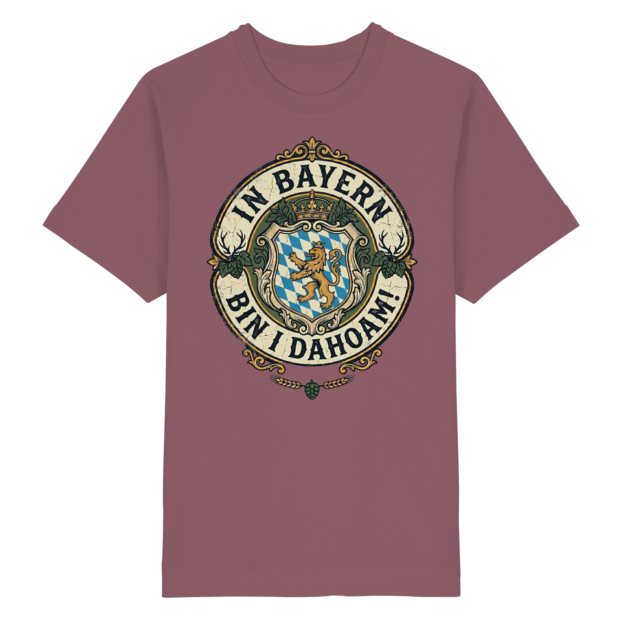 IN BAYERN BIN I DAHOAM! - Heavy Oversized Organic Shirt - BayrischerHumor