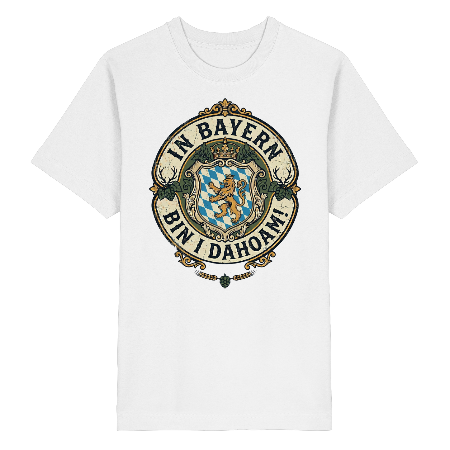 IN BAYERN BIN I DAHOAM! - Heavy Oversized Organic Shirt - BayrischerHumor