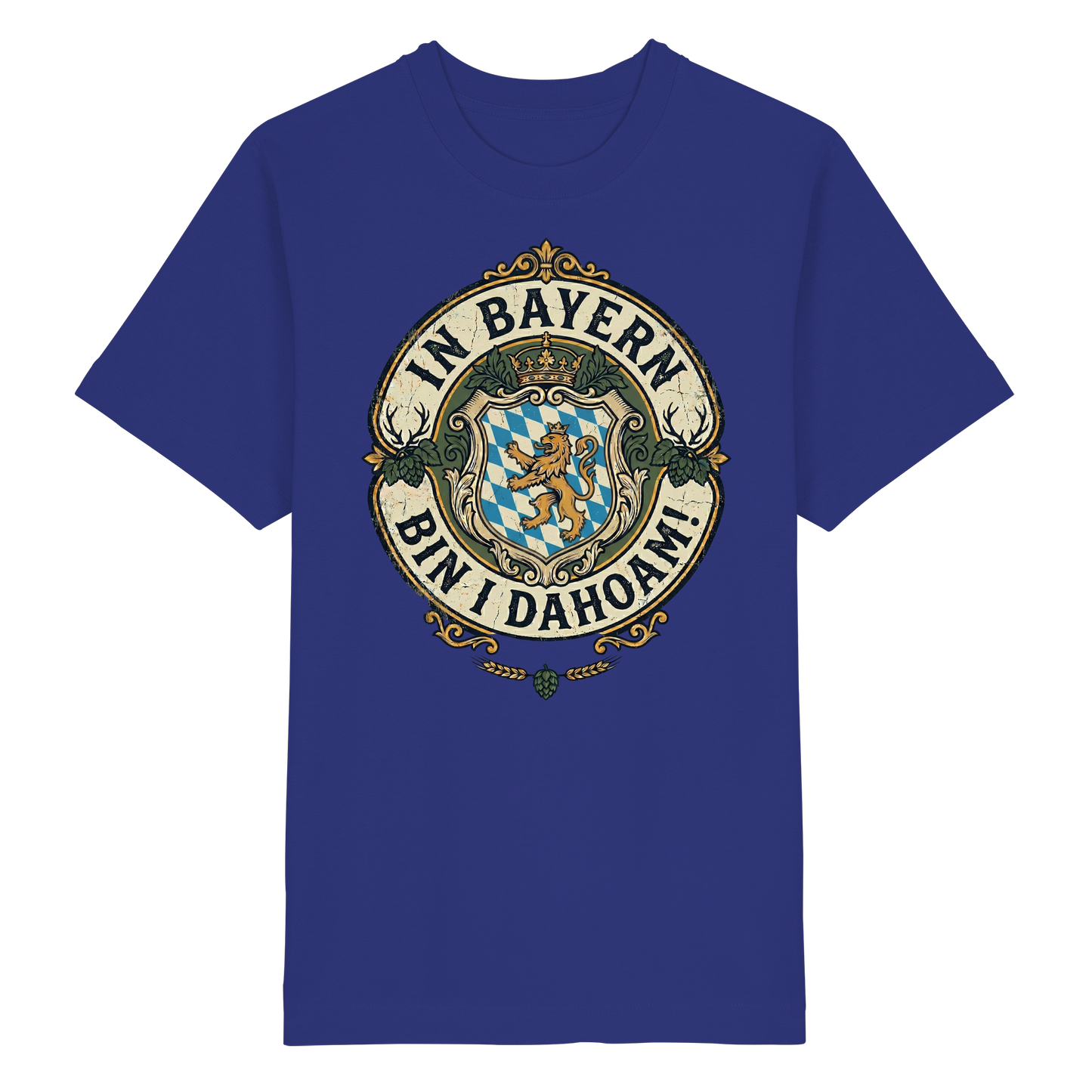 IN BAYERN BIN I DAHOAM! - Heavy Oversized Organic Shirt - BayrischerHumor