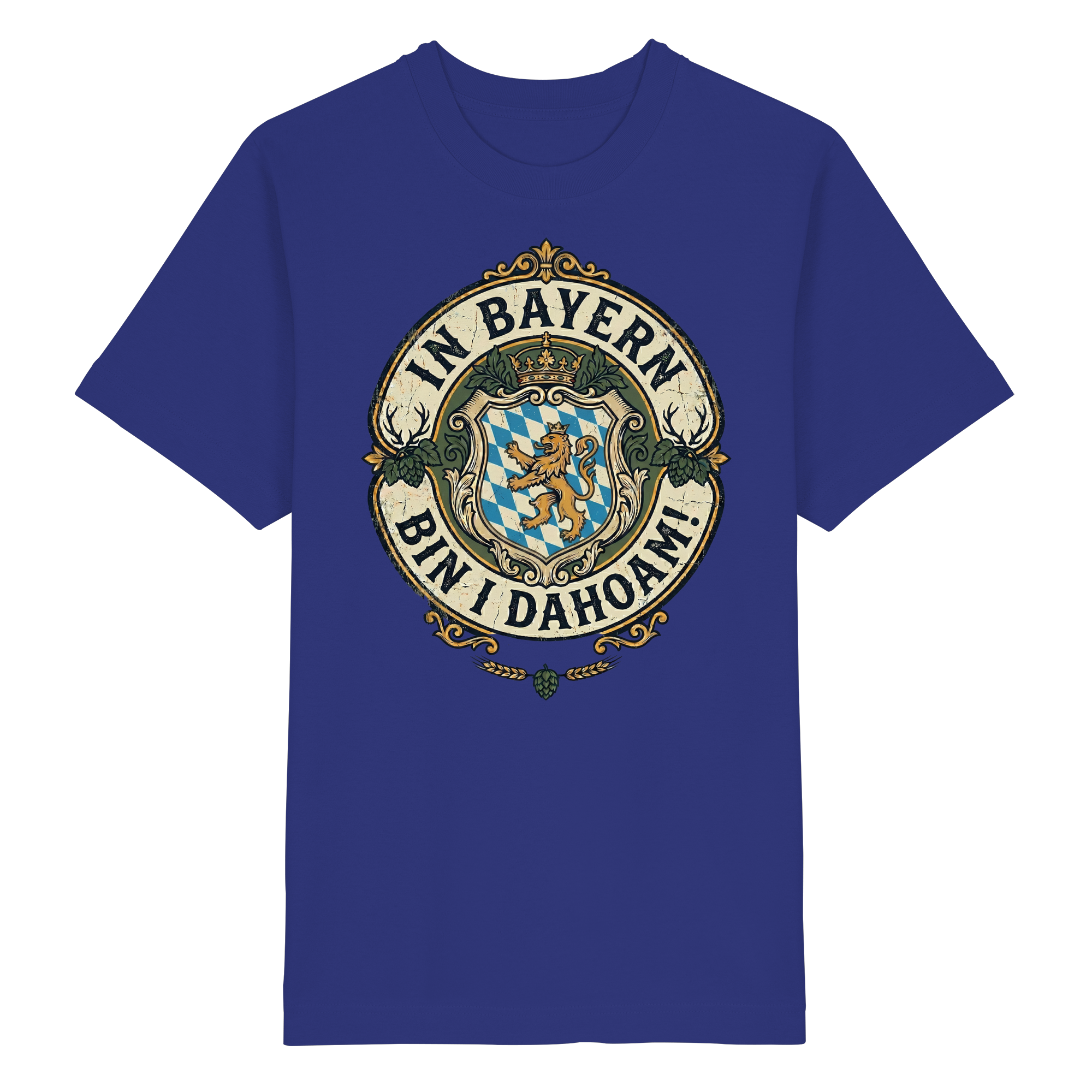 IN BAYERN BIN I DAHOAM! - Heavy Oversized Organic Shirt - BayrischerHumor
