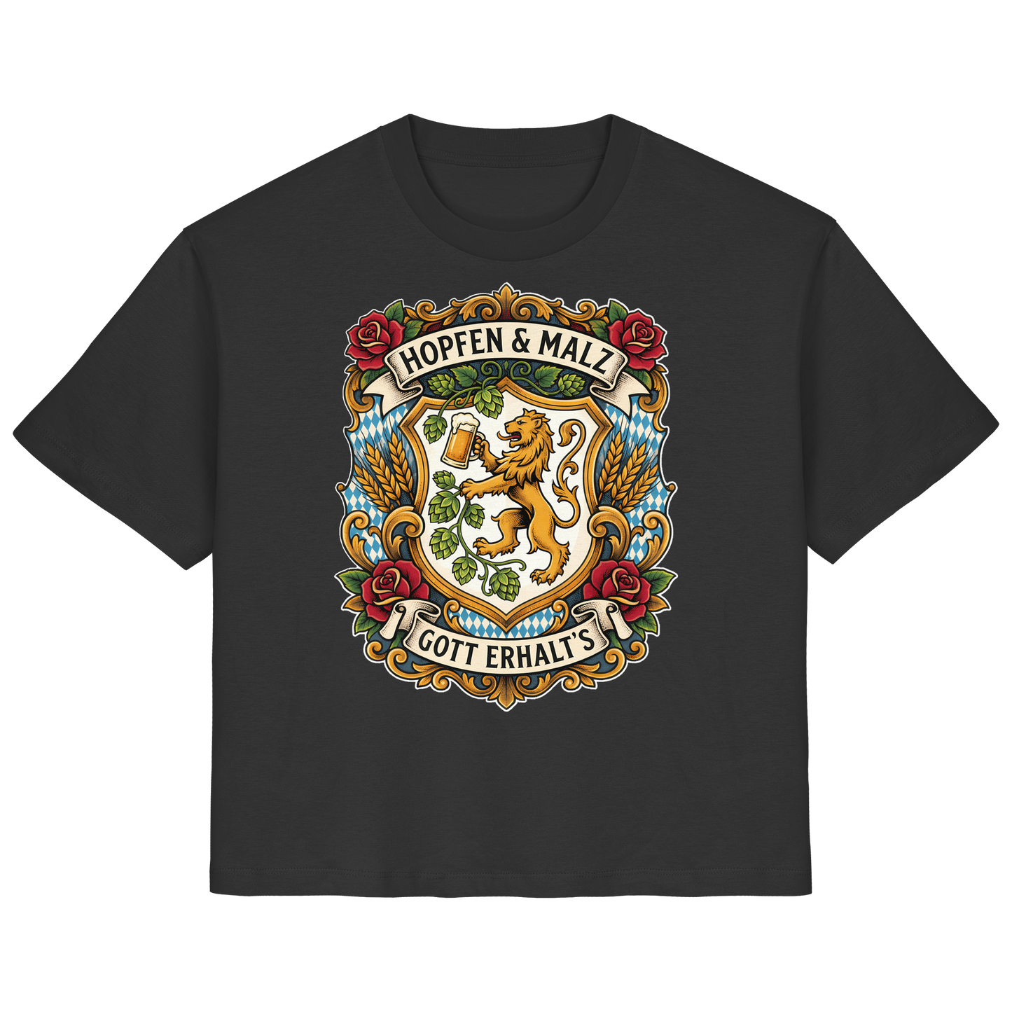 HOPFEN & MALZ - GOTT ERHALT`S - Ladies Organic Shirt - BayrischerHumor