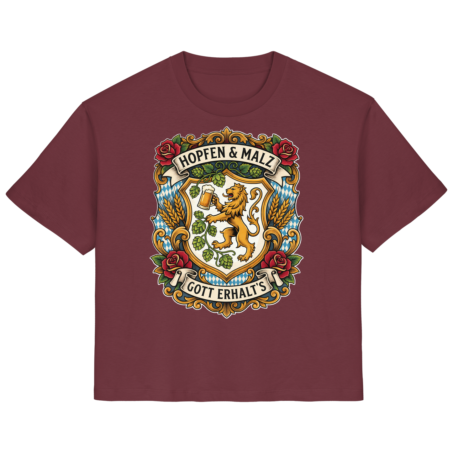 HOPFEN & MALZ - GOTT ERHALT`S - Ladies Organic Shirt - BayrischerHumor