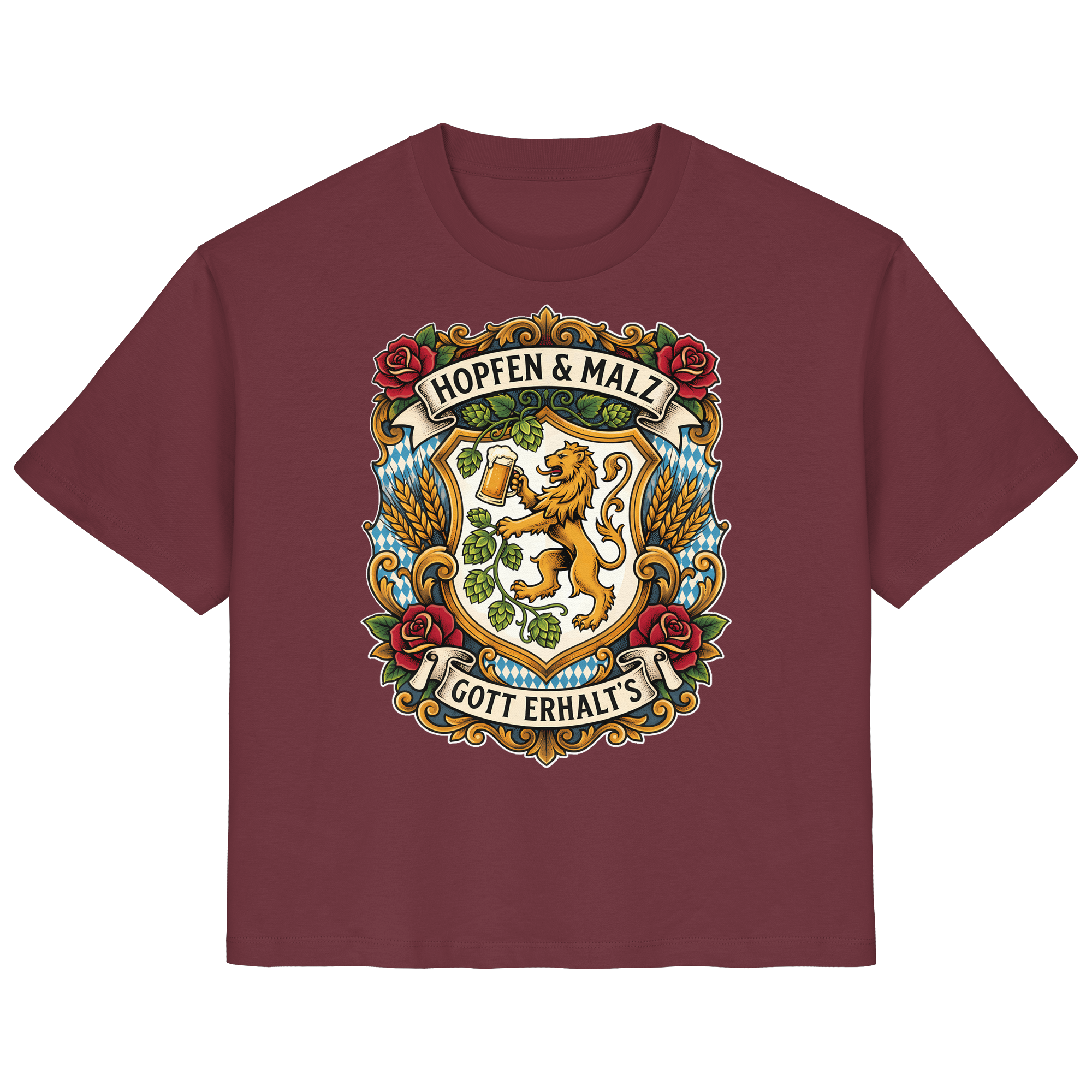 HOPFEN & MALZ - GOTT ERHALT`S - Ladies Organic Shirt - BayrischerHumor