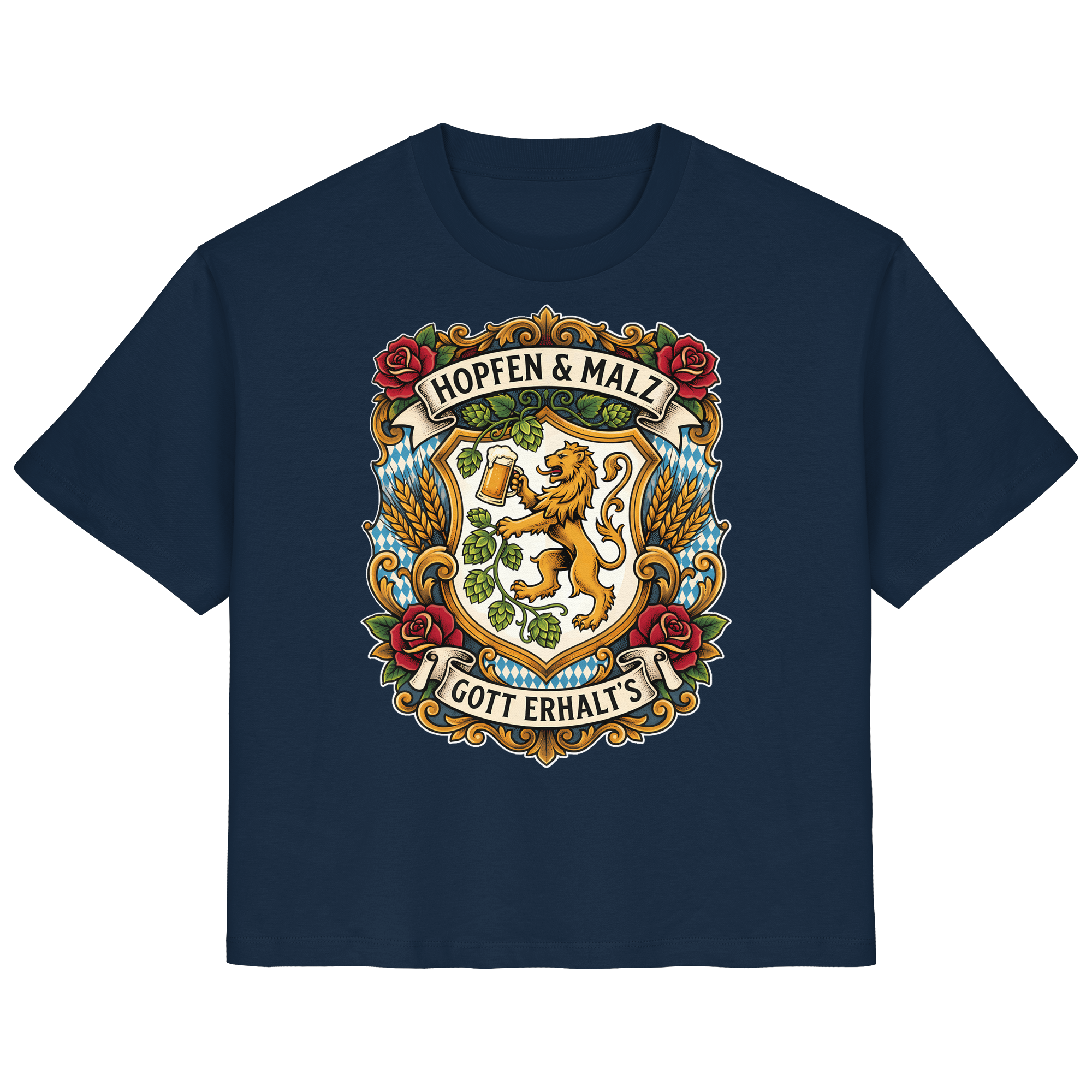 HOPFEN & MALZ - GOTT ERHALT`S - Ladies Organic Shirt - BayrischerHumor