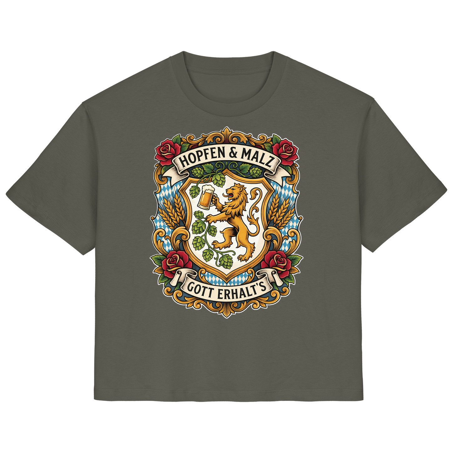 HOPFEN & MALZ - GOTT ERHALT`S - Ladies Organic Shirt - BayrischerHumor