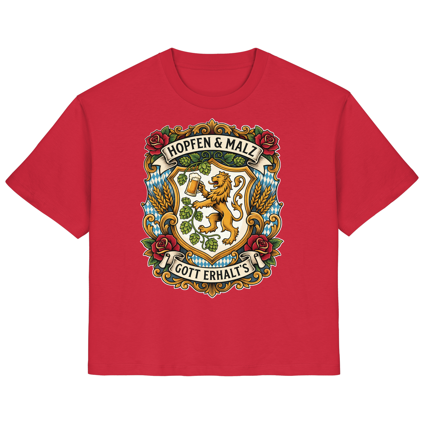 HOPFEN & MALZ - GOTT ERHALT`S - Ladies Organic Shirt - BayrischerHumor
