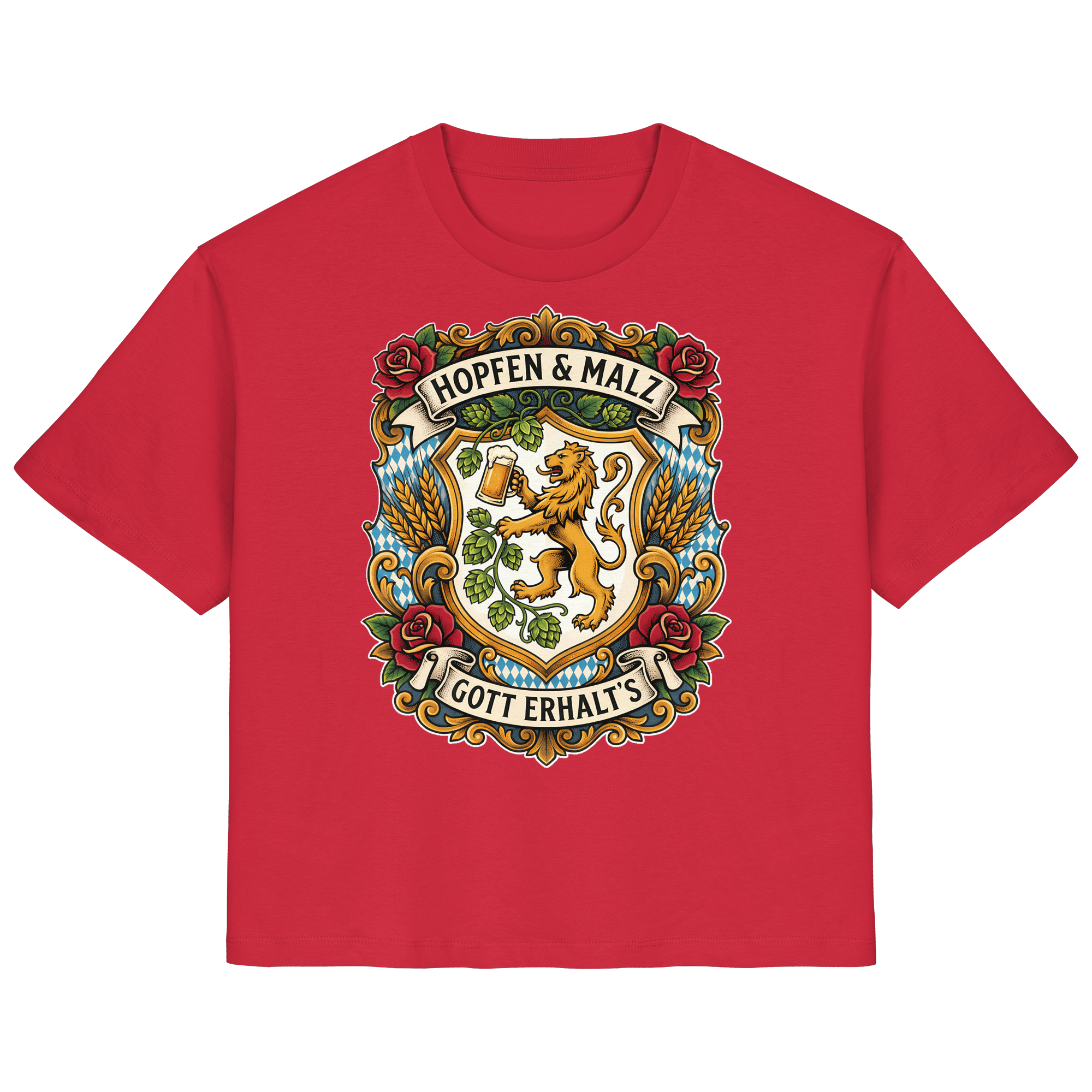 HOPFEN & MALZ - GOTT ERHALT`S - Ladies Organic Shirt - BayrischerHumor