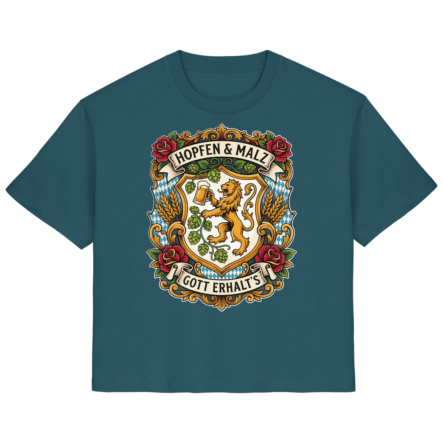 HOPFEN & MALZ - GOTT ERHALT`S - Ladies Organic Shirt - BayrischerHumor