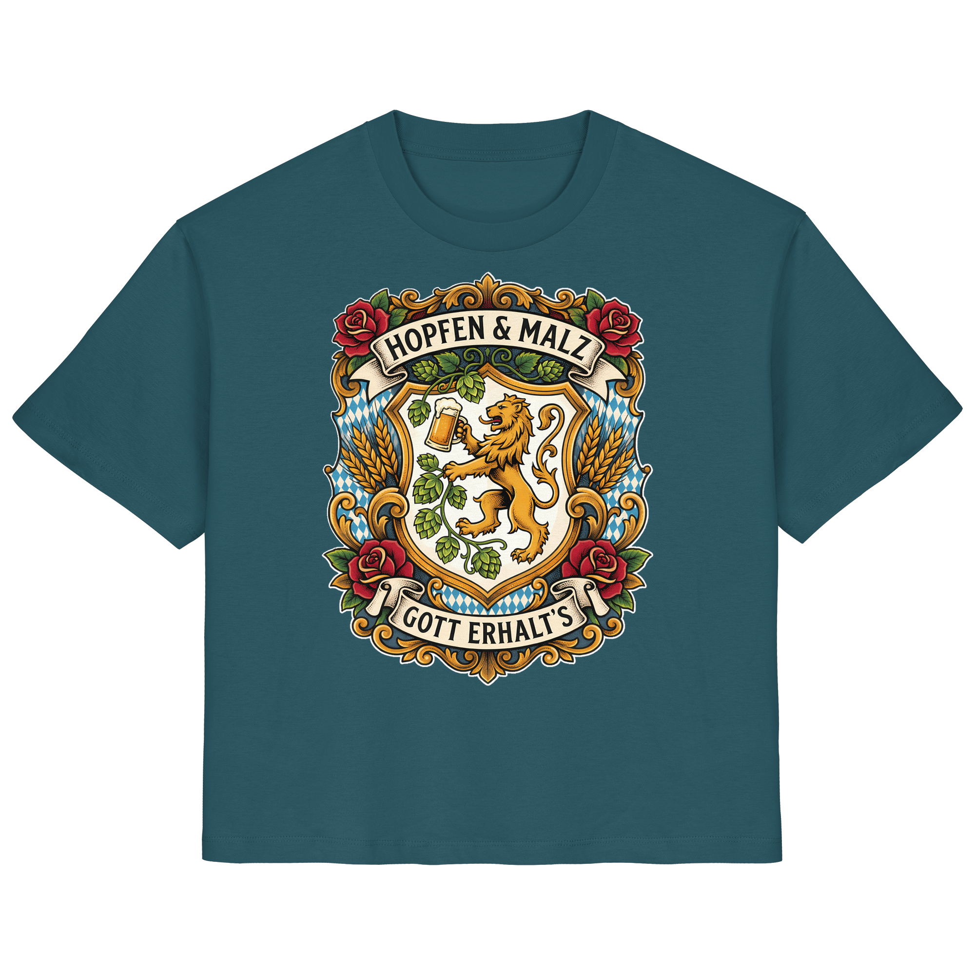 HOPFEN & MALZ - GOTT ERHALT`S - Ladies Organic Shirt - BayrischerHumor