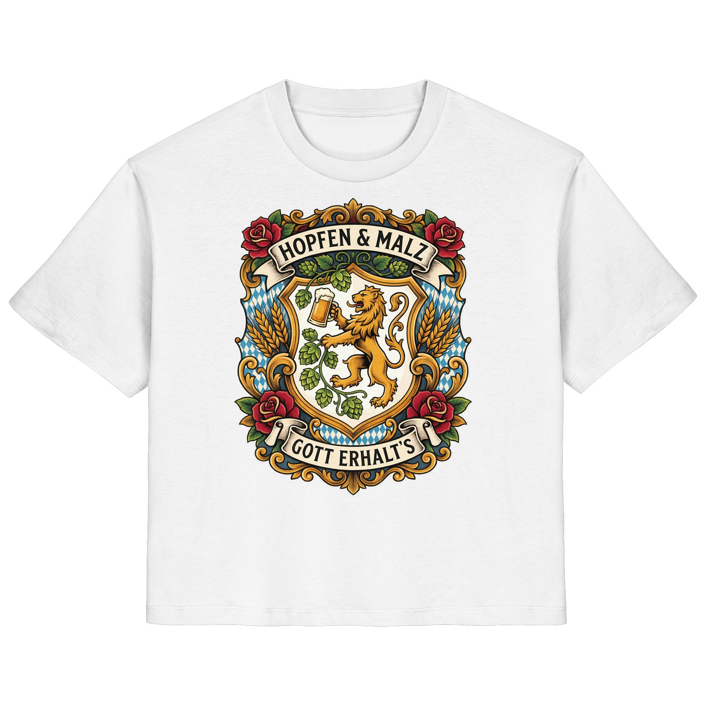 HOPFEN & MALZ - GOTT ERHALT`S - Ladies Organic Shirt - BayrischerHumor