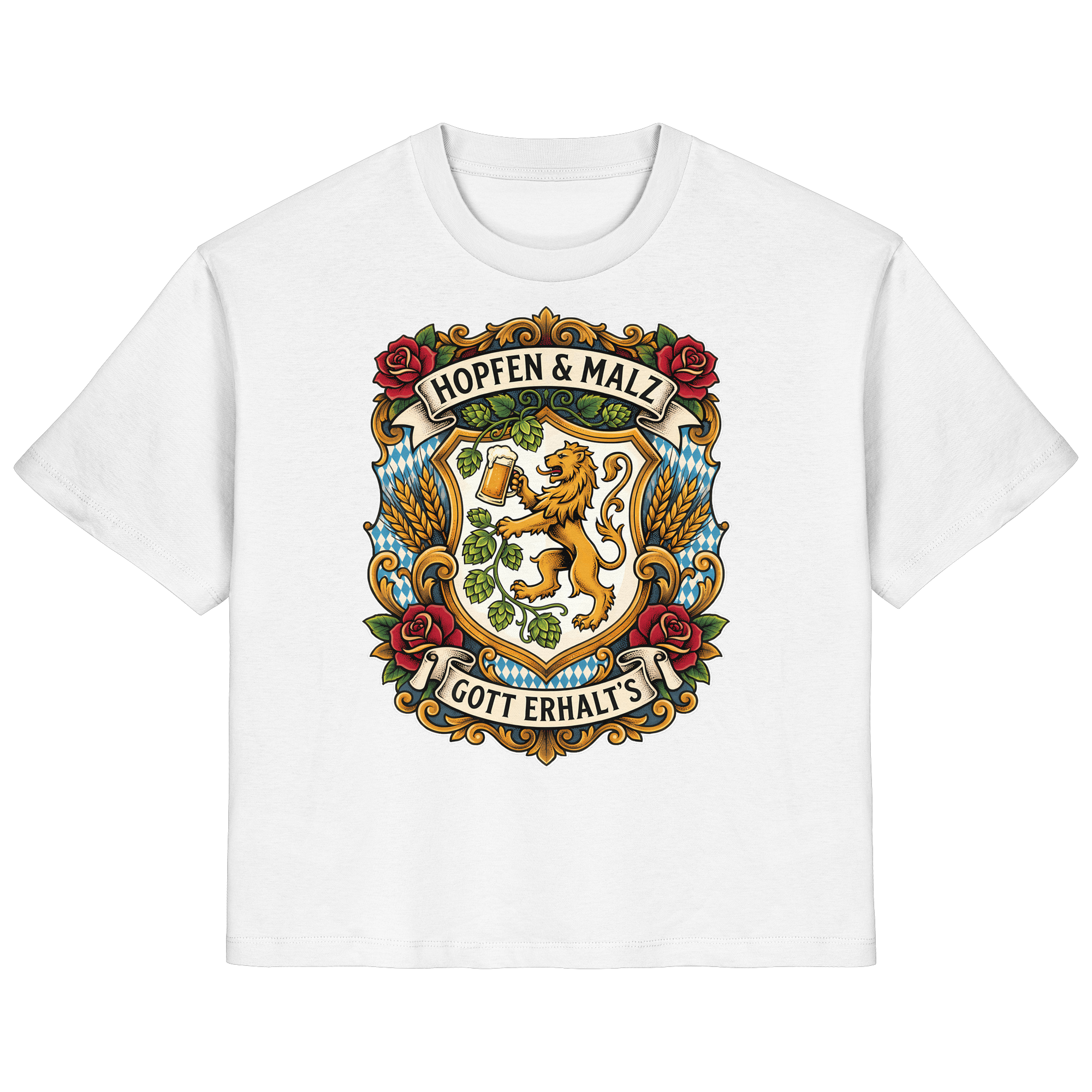 HOPFEN & MALZ - GOTT ERHALT`S - Ladies Organic Shirt - BayrischerHumor