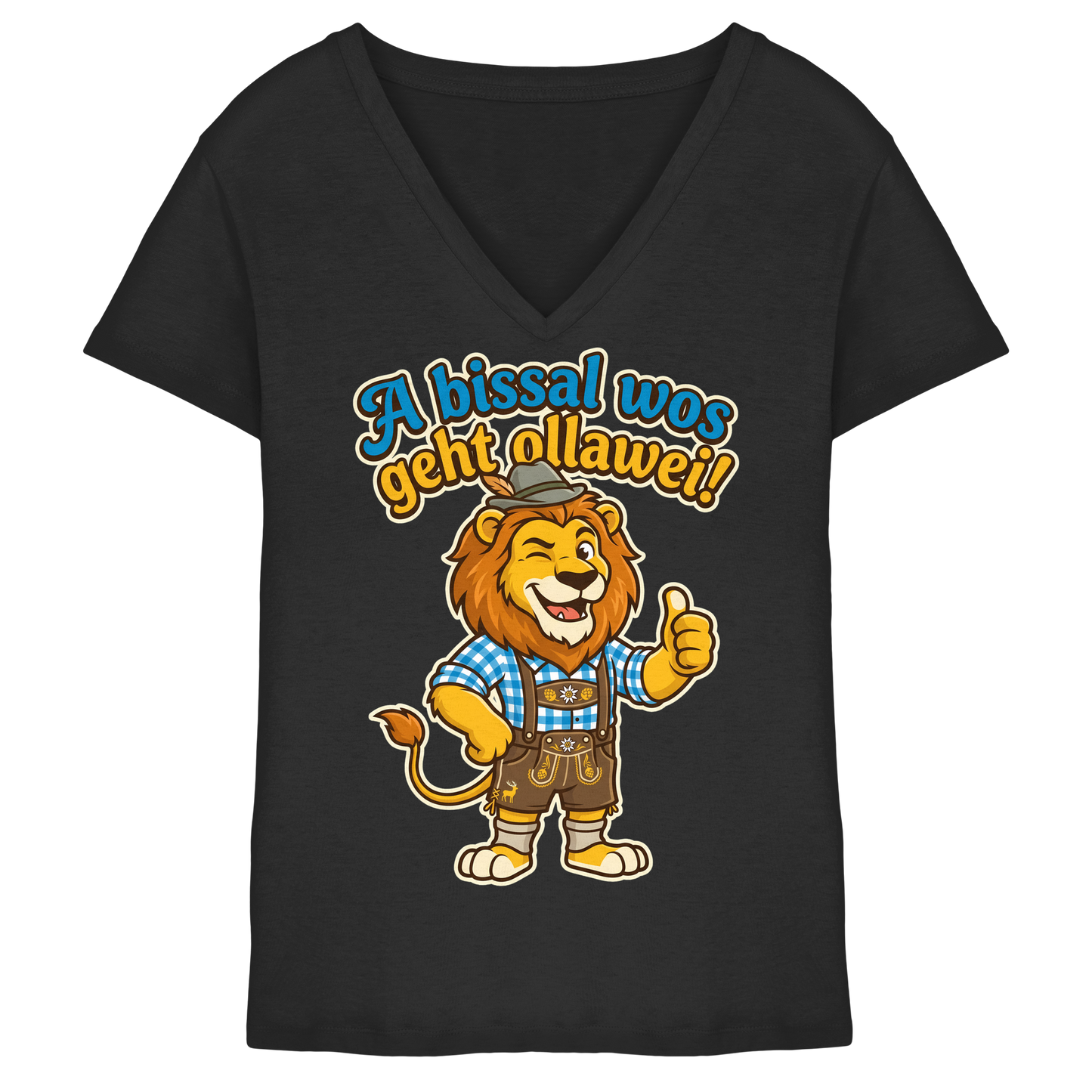 A BISSAL WOS GEHT OLLAWEI! - Ladies V-Neck Shirt