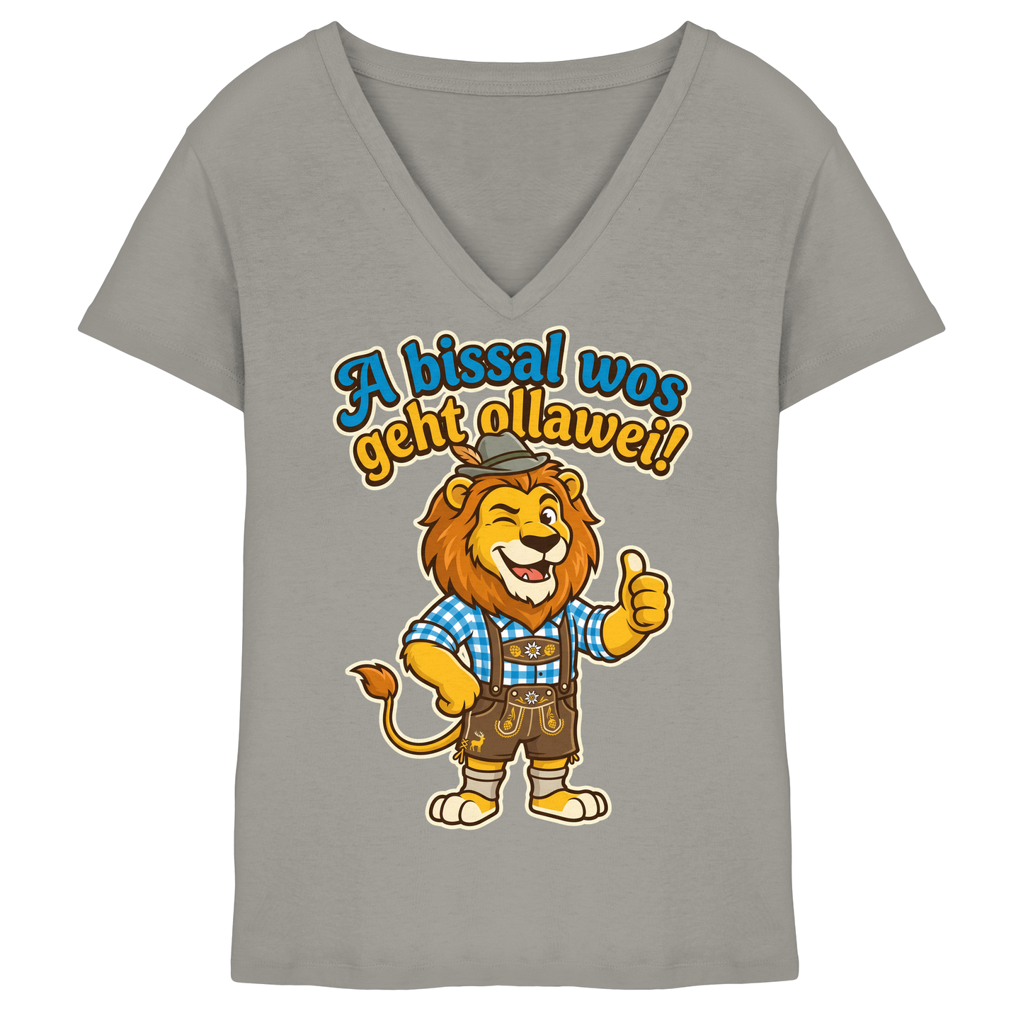 A BISSAL WOS GEHT OLLAWEI! - Ladies V-Neck Shirt