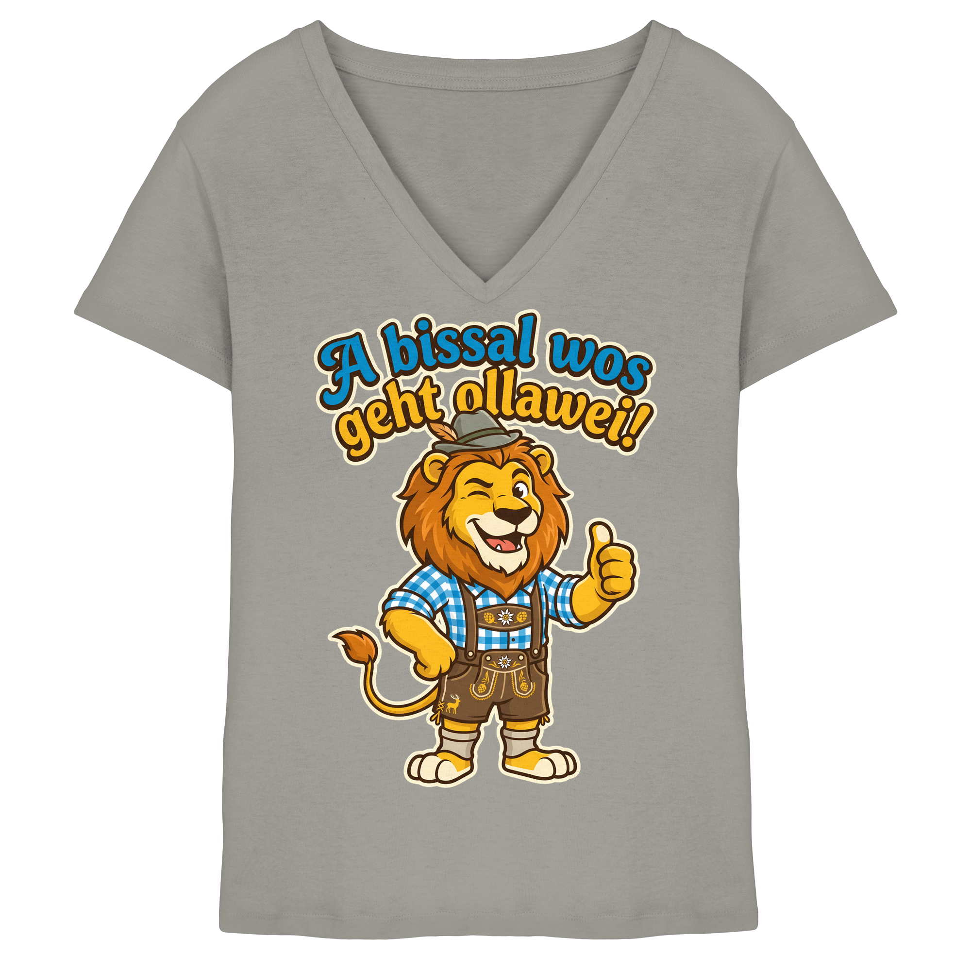 A BISSAL WOS GEHT OLLAWEI! - Ladies V-Neck Shirt