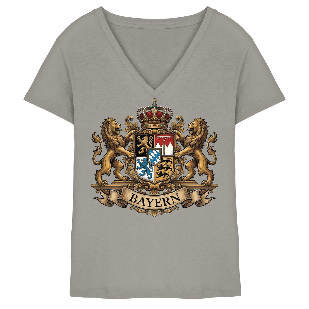 BAYERN - Ladies V-Neck Shirt - BayrischerHumor