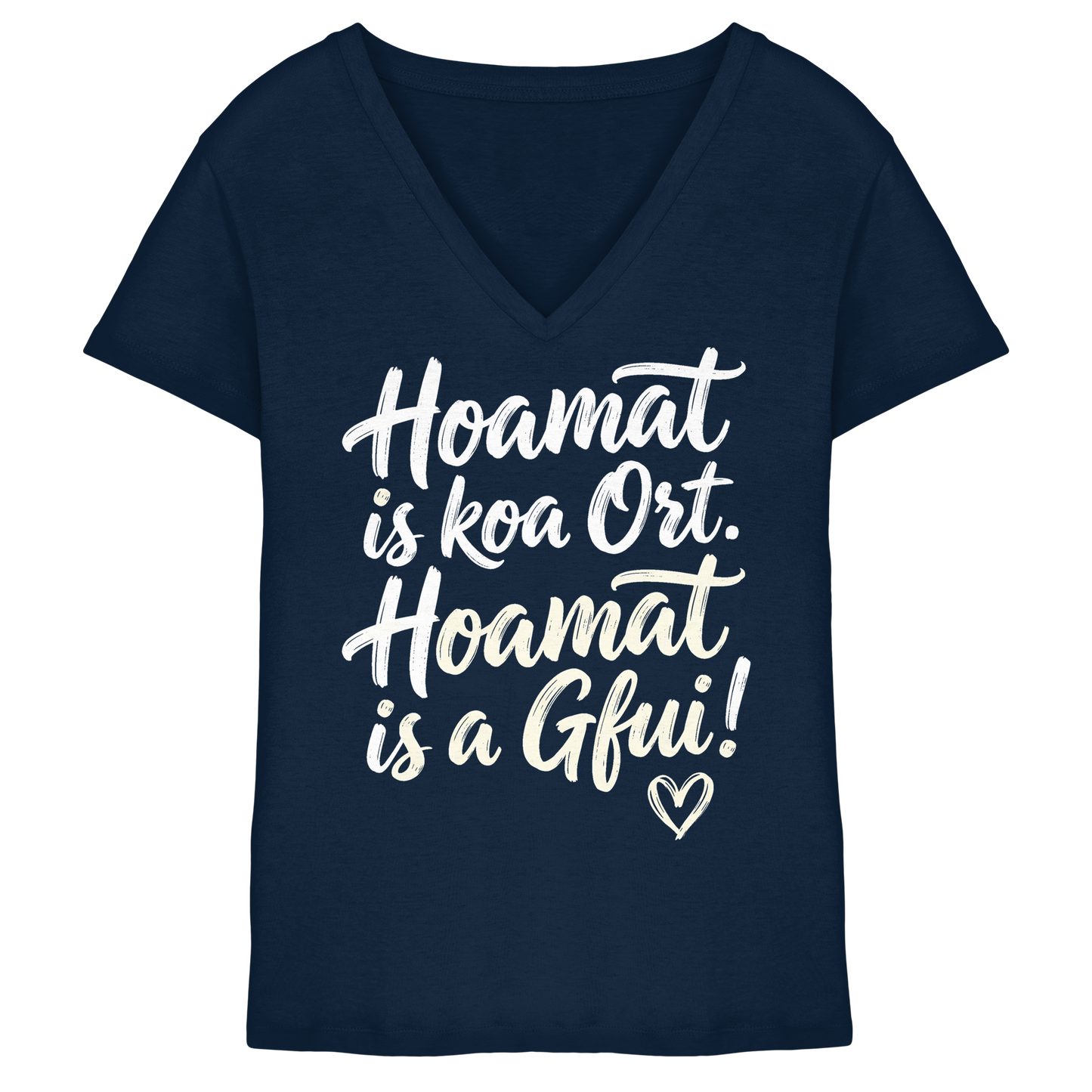 Bayerisches Sprüche-Shirt mit 'Hoamat is koa Ort, Hoamat is a Gfui!' – lustig & gemütlich