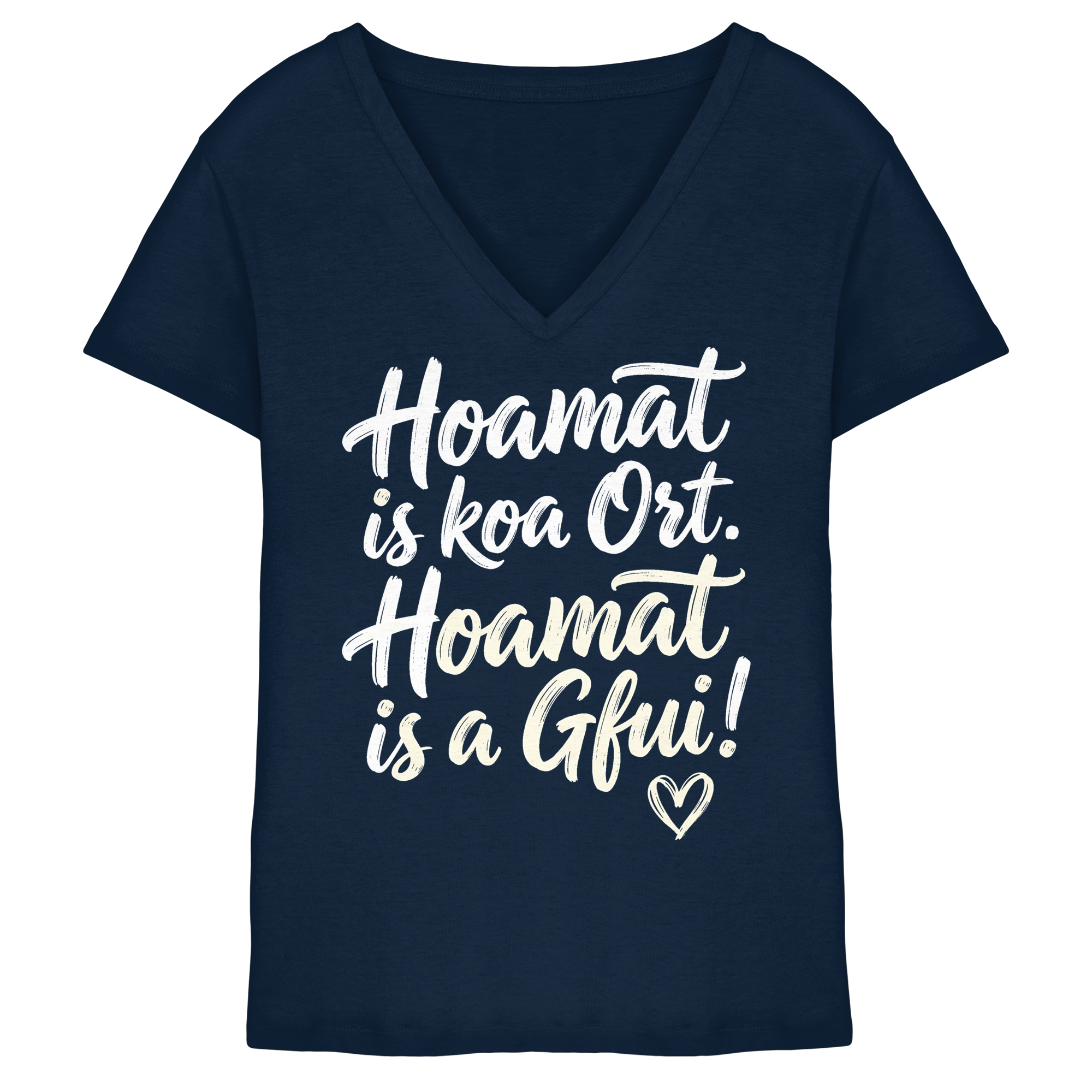 Bayerisches Sprüche-Shirt mit 'Hoamat is koa Ort, Hoamat is a Gfui!' – lustig & gemütlich