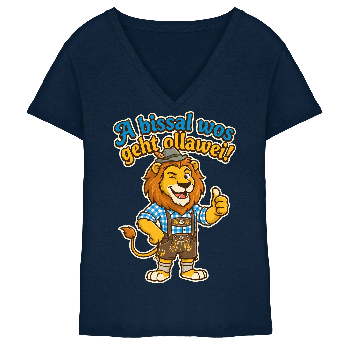 A BISSAL WOS GEHT OLLAWEI! - Ladies V-Neck Shirt