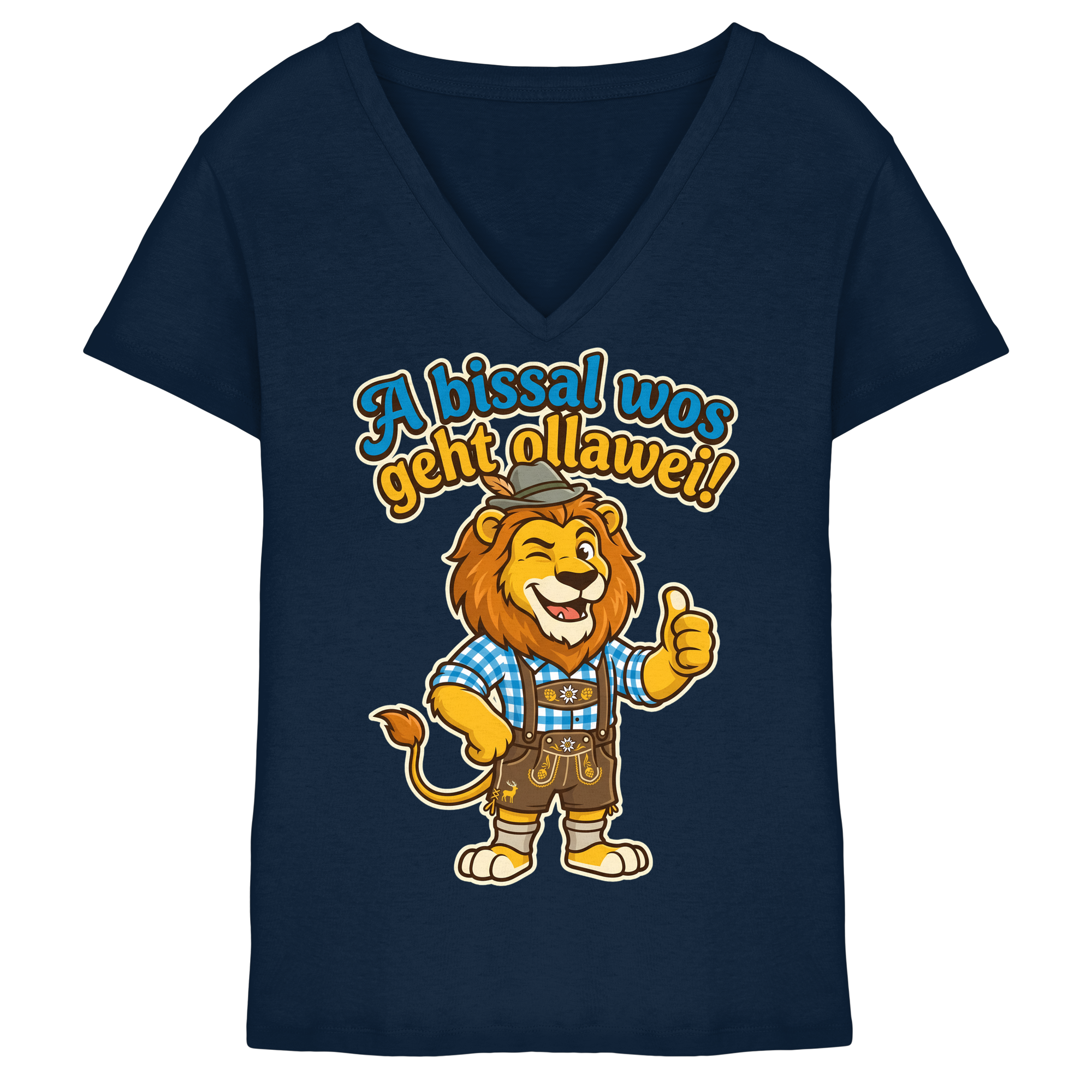 A BISSAL WOS GEHT OLLAWEI! - Ladies V-Neck Shirt