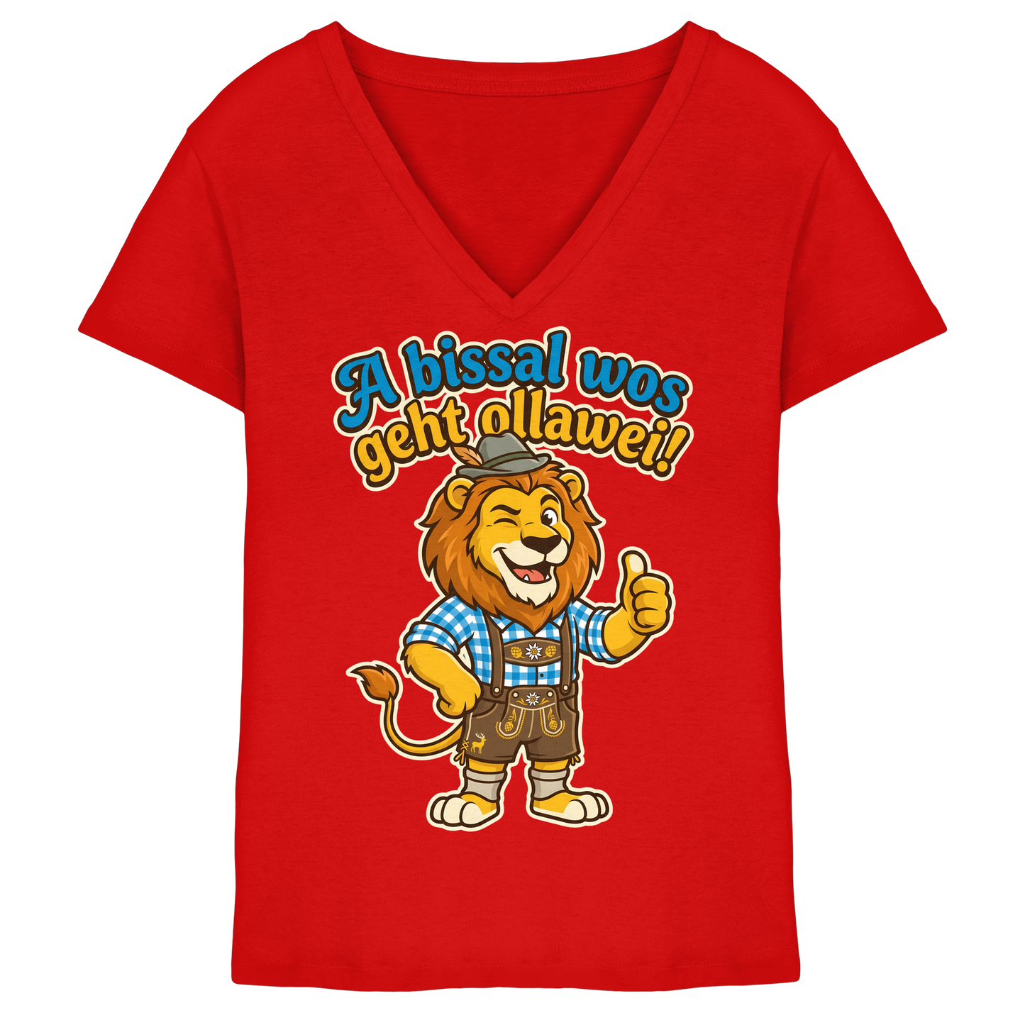A BISSAL WOS GEHT OLLAWEI! - Ladies V-Neck Shirt