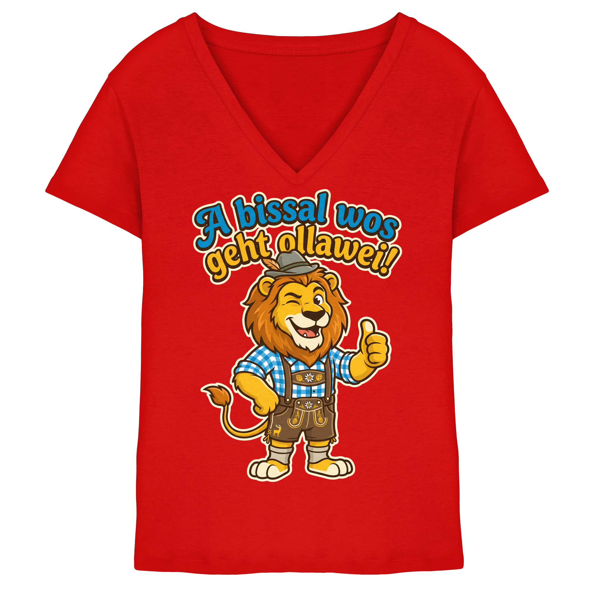 A BISSAL WOS GEHT OLLAWEI! - Ladies V-Neck Shirt