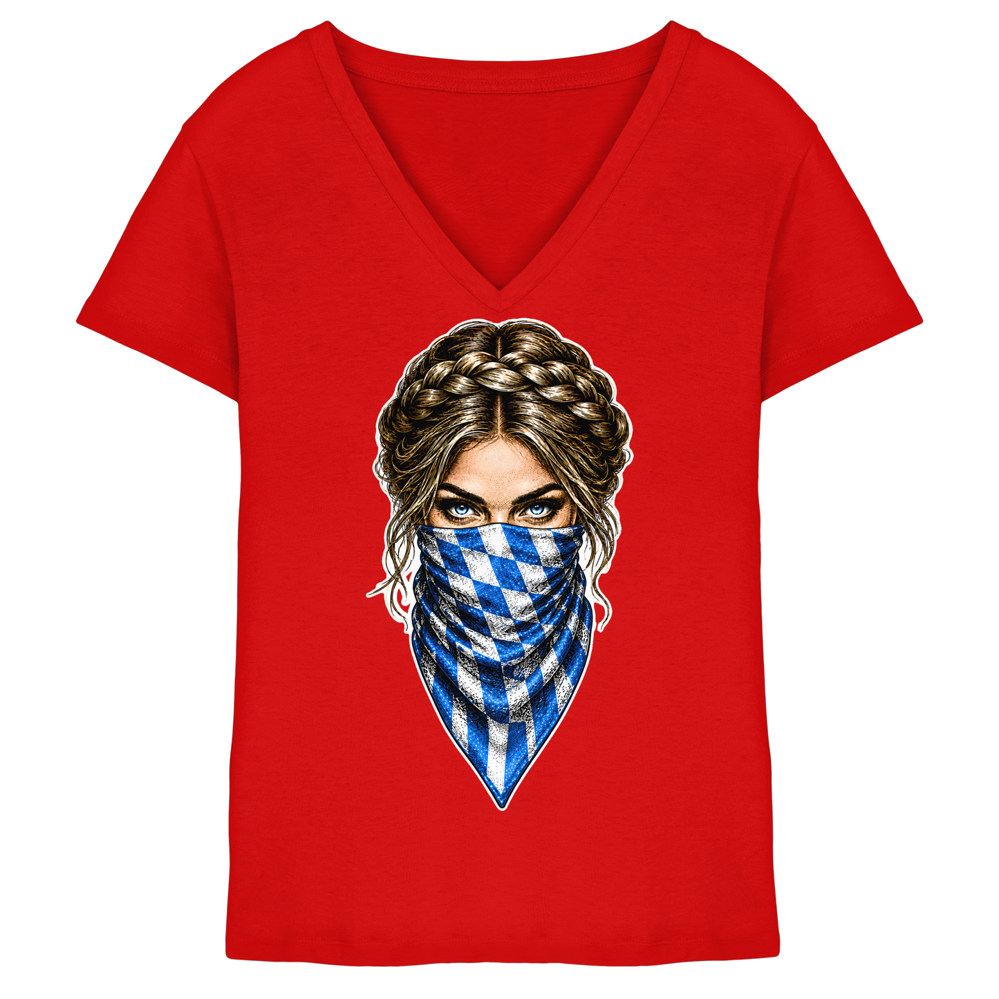 Bayerische Banditin - Ladies V-Neck Shirt