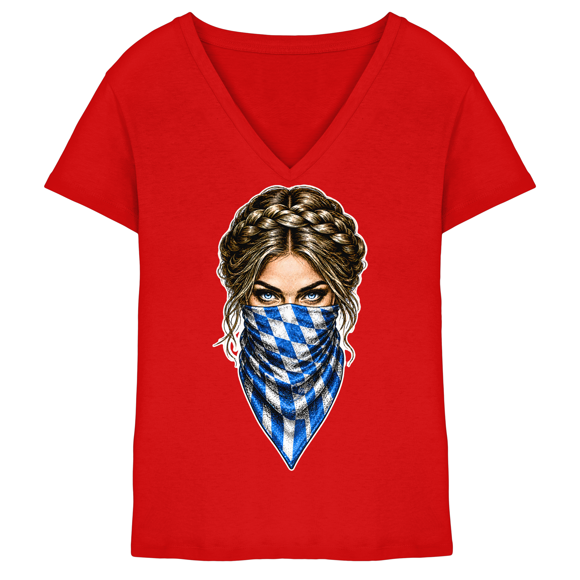 Bayerische Banditin - Ladies V-Neck Shirt