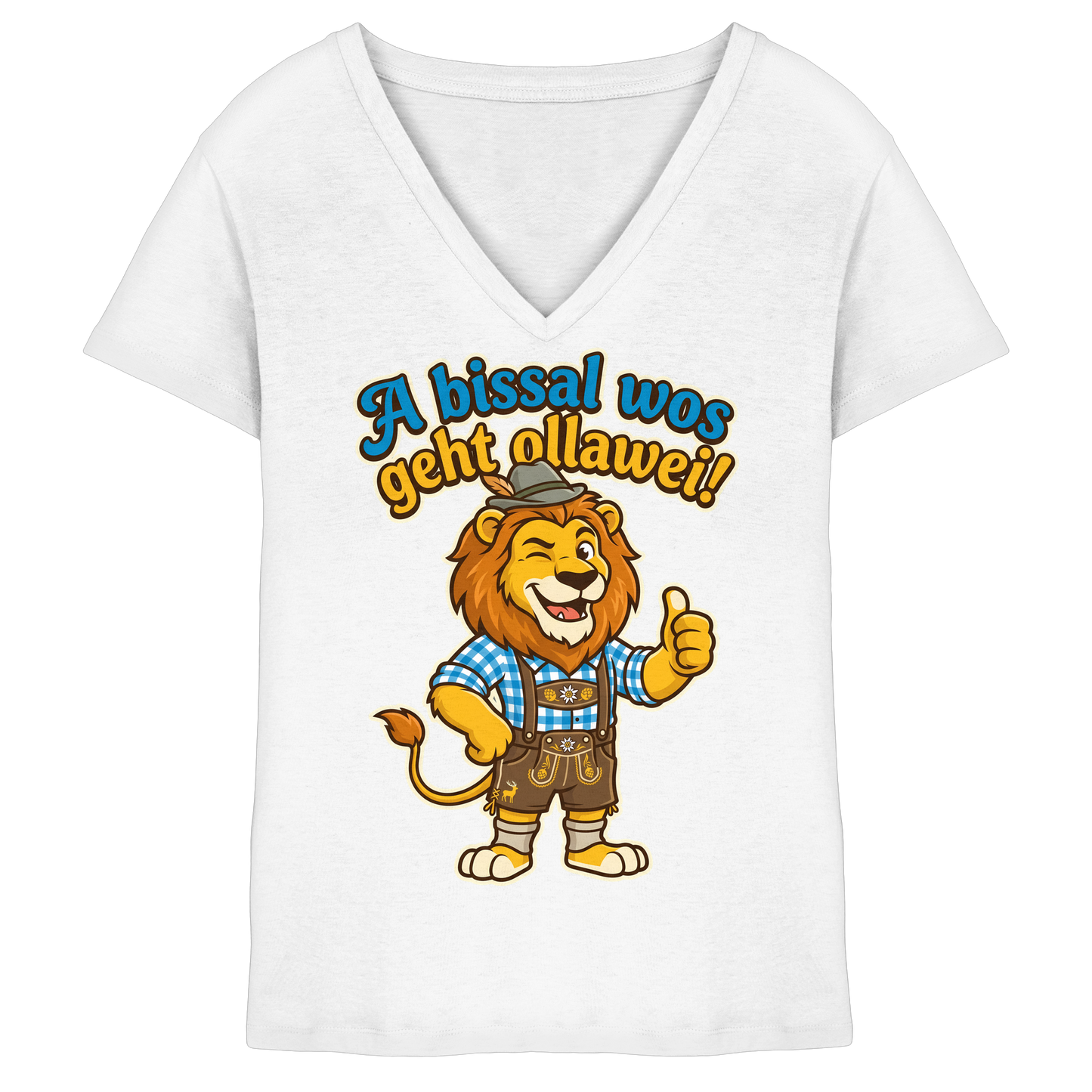 A BISSAL WOS GEHT OLLAWEI! - Ladies V-Neck Shirt