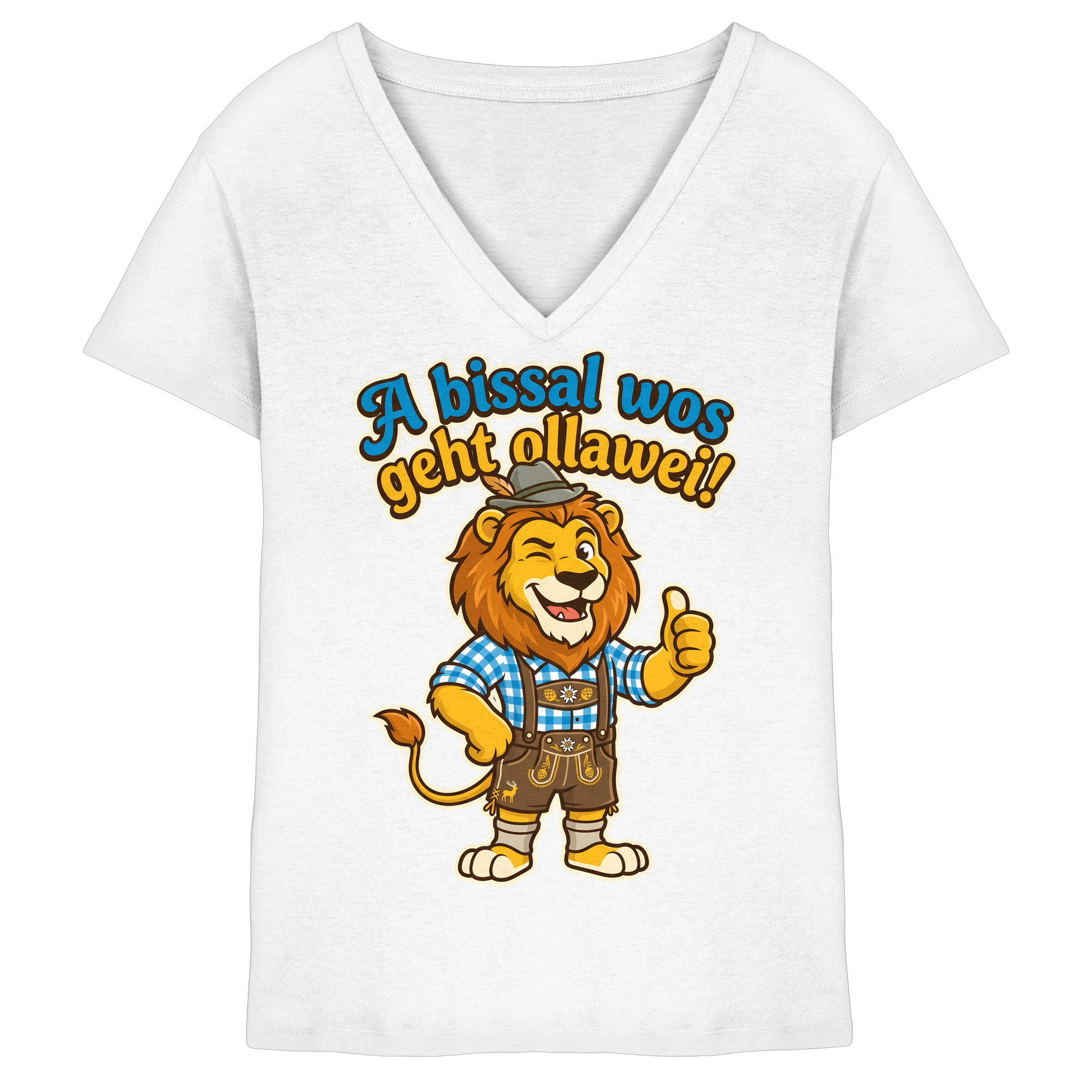 A BISSAL WOS GEHT OLLAWEI! - Ladies V-Neck Shirt