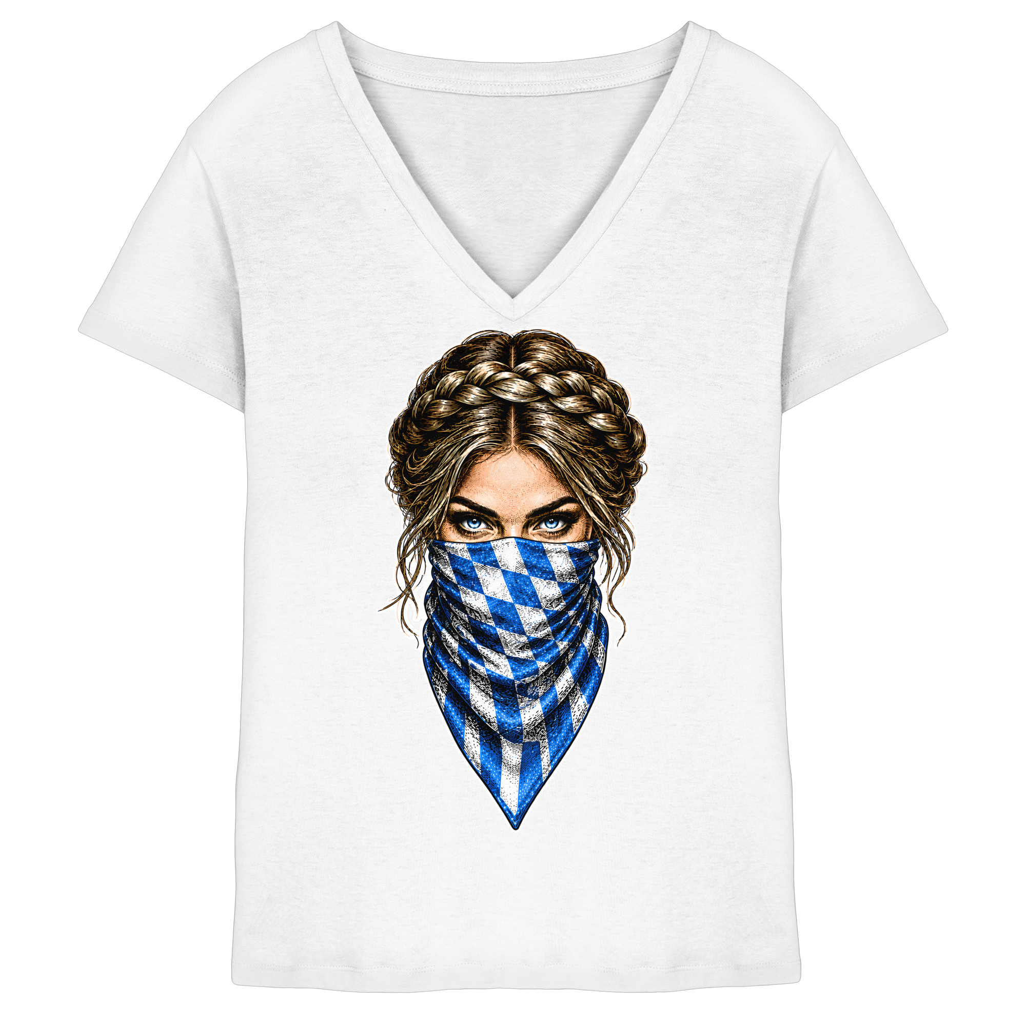 Bayerische Banditin - Ladies V-Neck Shirt