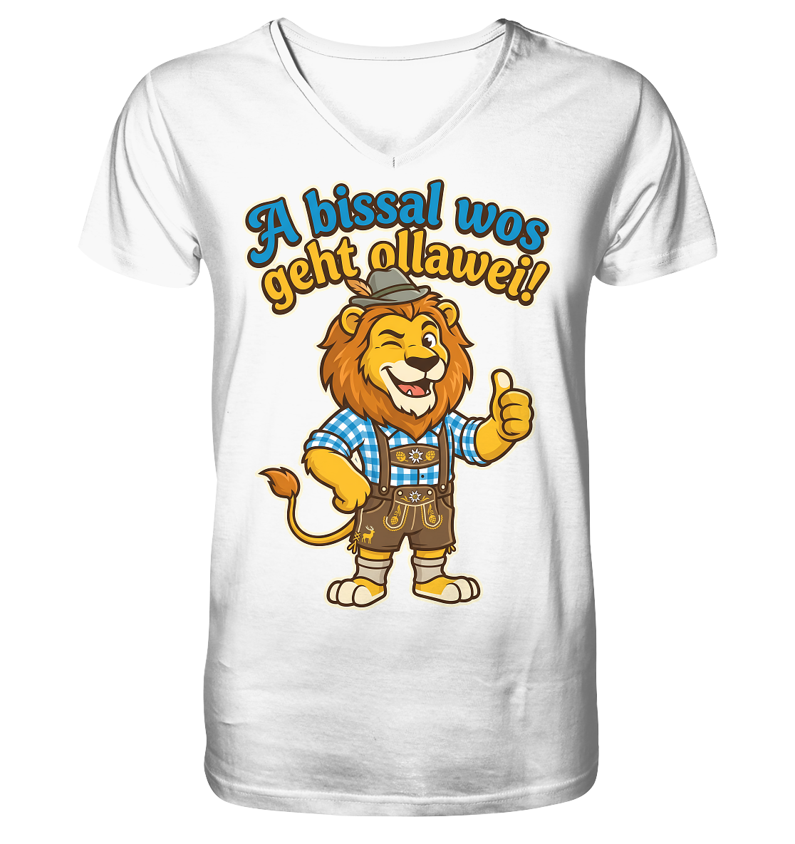 A BISSAL WOS GEHT OLLAWEI! - Mens Organic V-Neck Shirt
