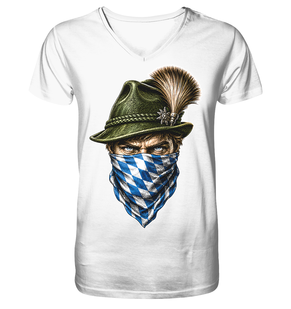 Bayerischer Bandit - Mens Organic V-Neck Shirt
