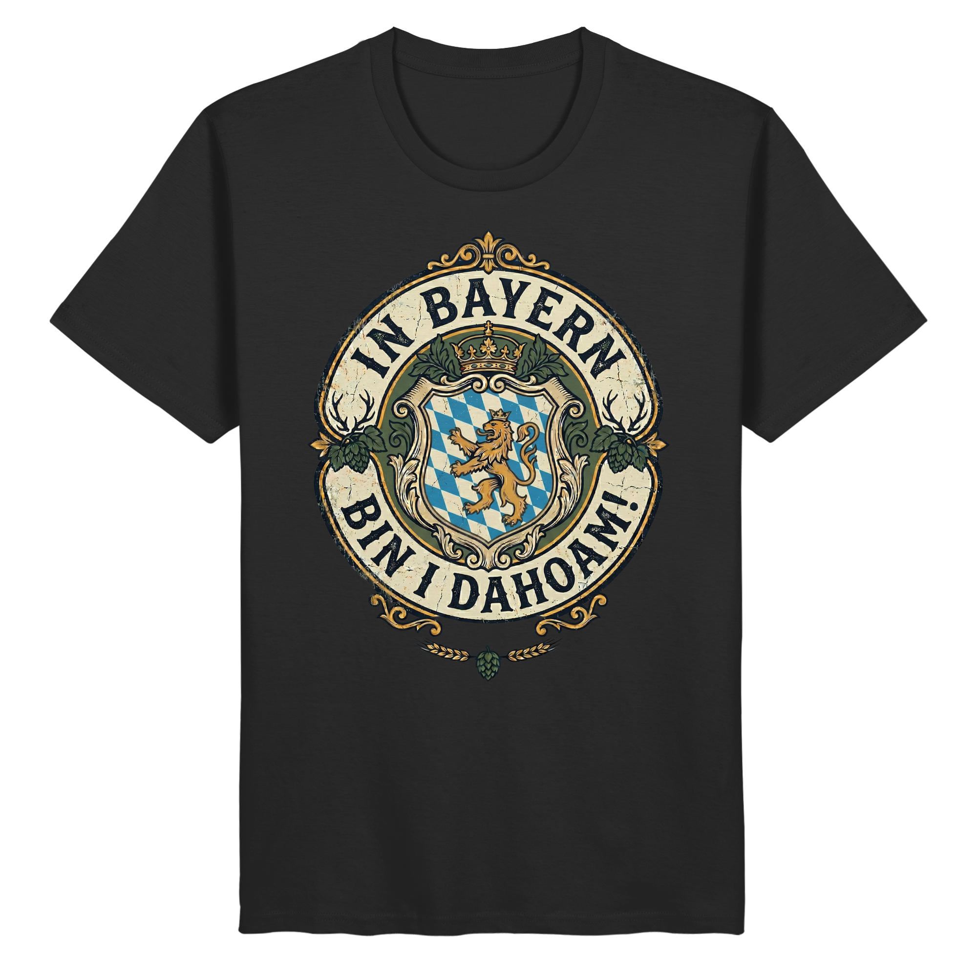 IN BAYERN BIN I DAHOAM! - Organic Basic Shirt - BayrischerHumor