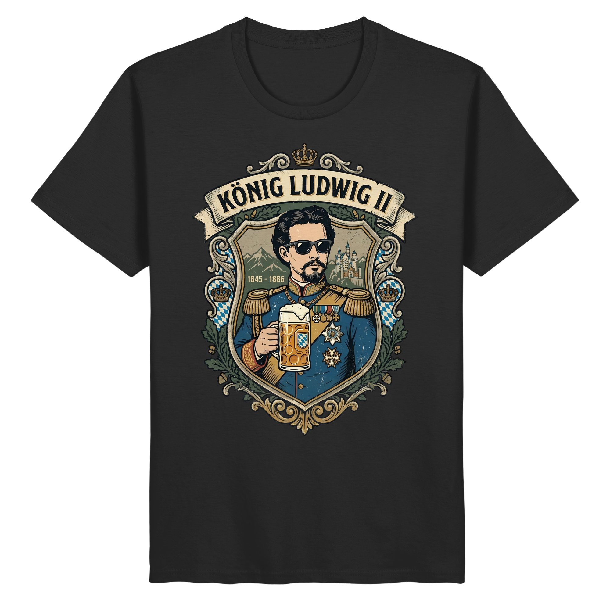 KÖNIG LUDWIG II - Organic Basic Shirt - BayrischerHumor