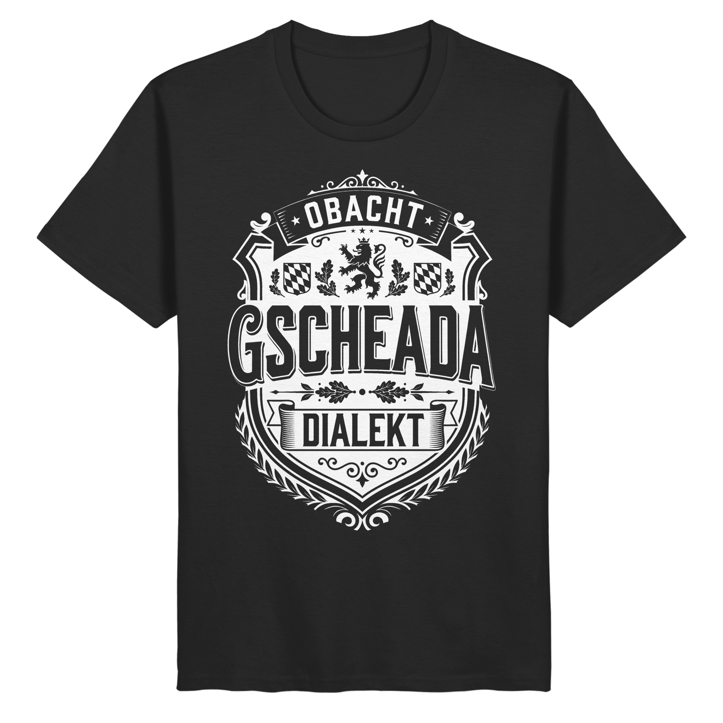 OBACHT GSCHEADA DIALEKT - Organic Basic Shirt - BayrischerHumor