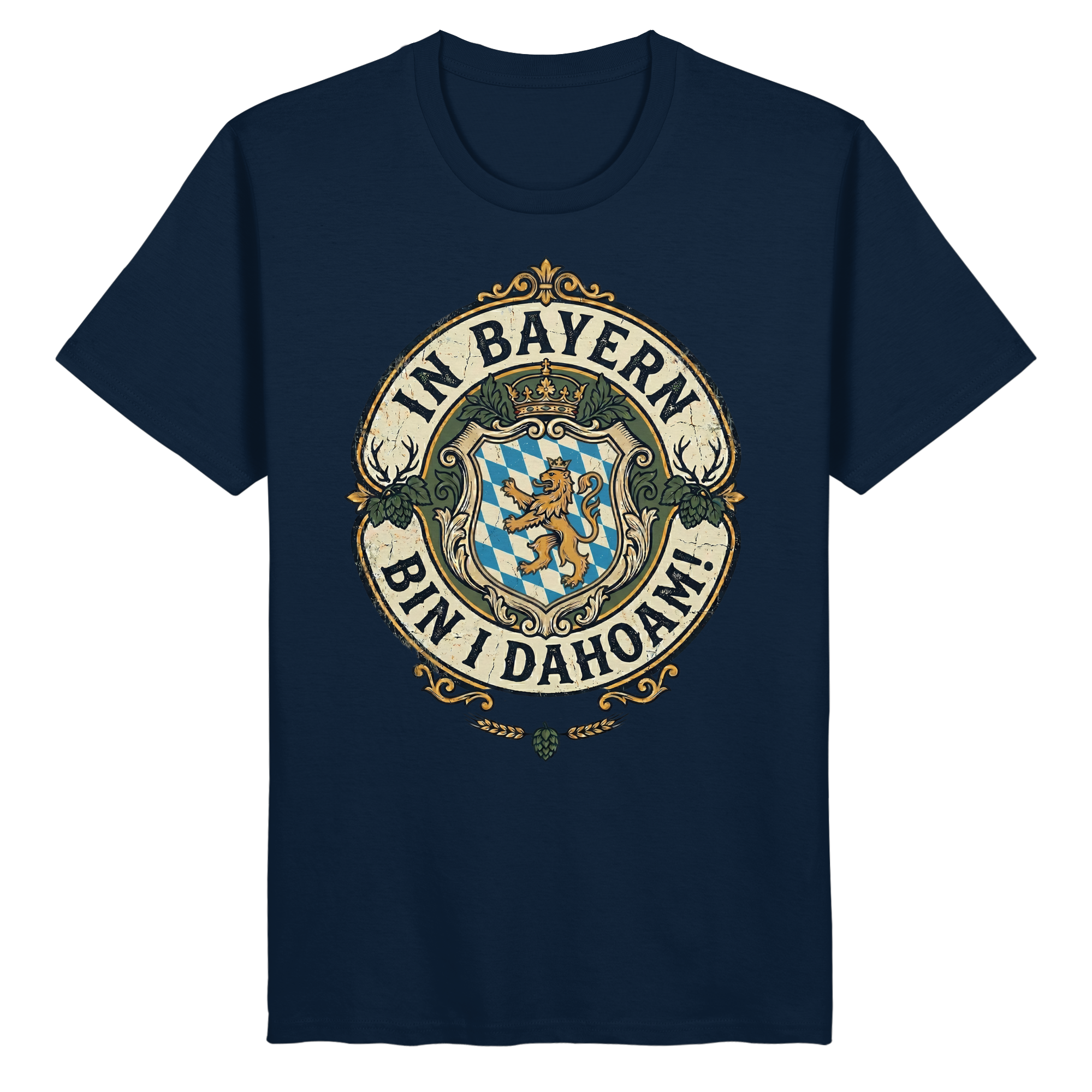 IN BAYERN BIN I DAHOAM! - Organic Basic Shirt - BayrischerHumor