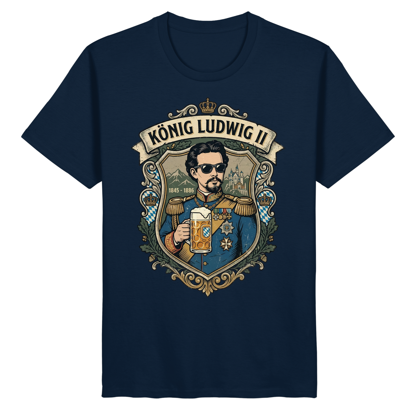 KÖNIG LUDWIG II - Organic Basic Shirt - BayrischerHumor