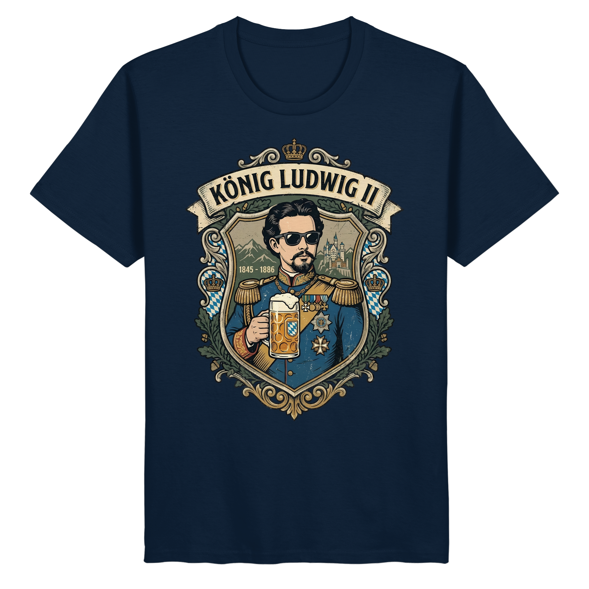 KÖNIG LUDWIG II - Organic Basic Shirt - BayrischerHumor