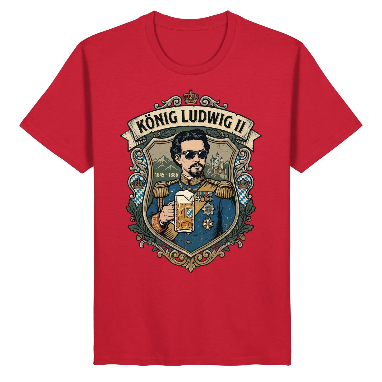 KÖNIG LUDWIG II - Organic Basic Shirt - BayrischerHumor