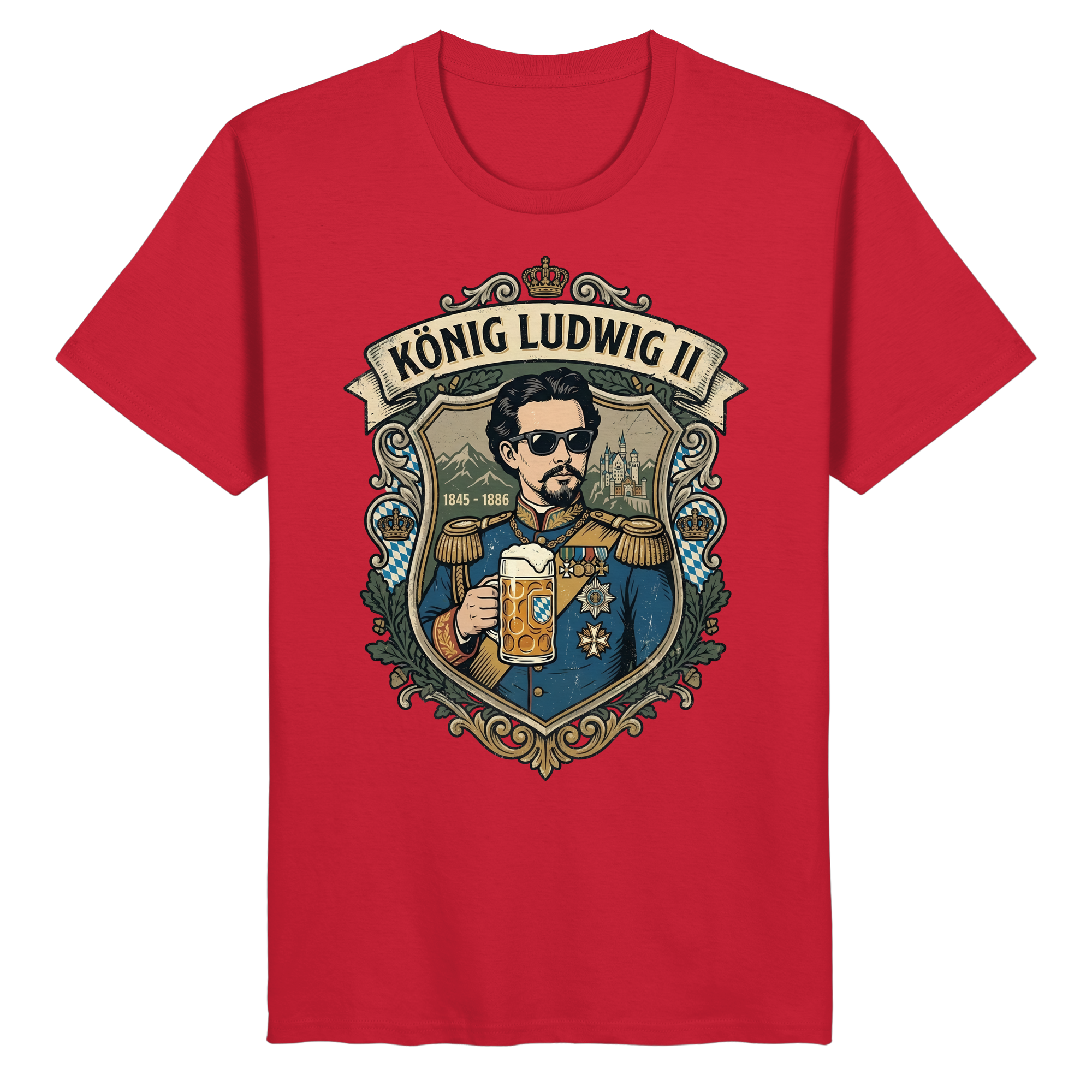 KÖNIG LUDWIG II - Organic Basic Shirt - BayrischerHumor