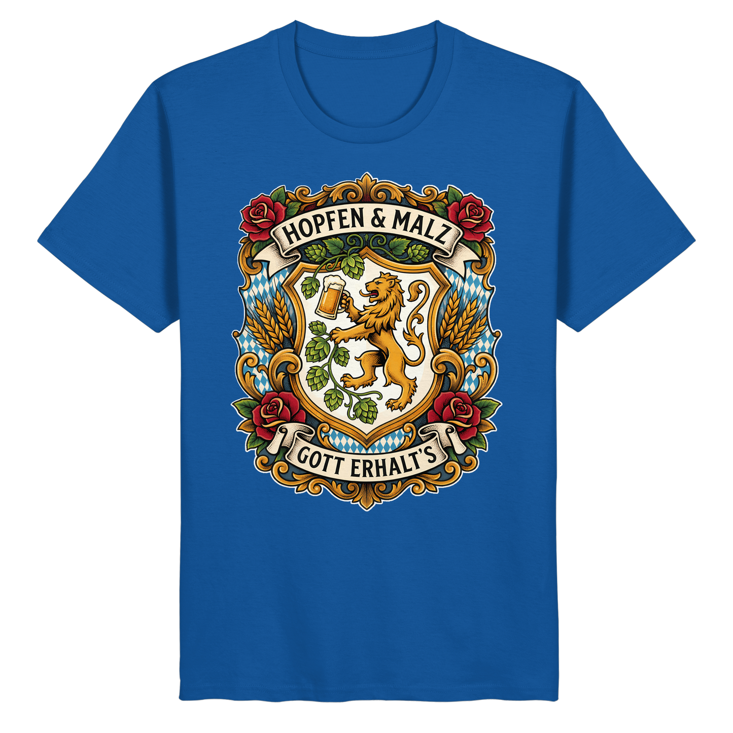 HOPFEN & MALZ - GOTT ERHALT`S - Organic Basic Shirt - BayrischerHumor